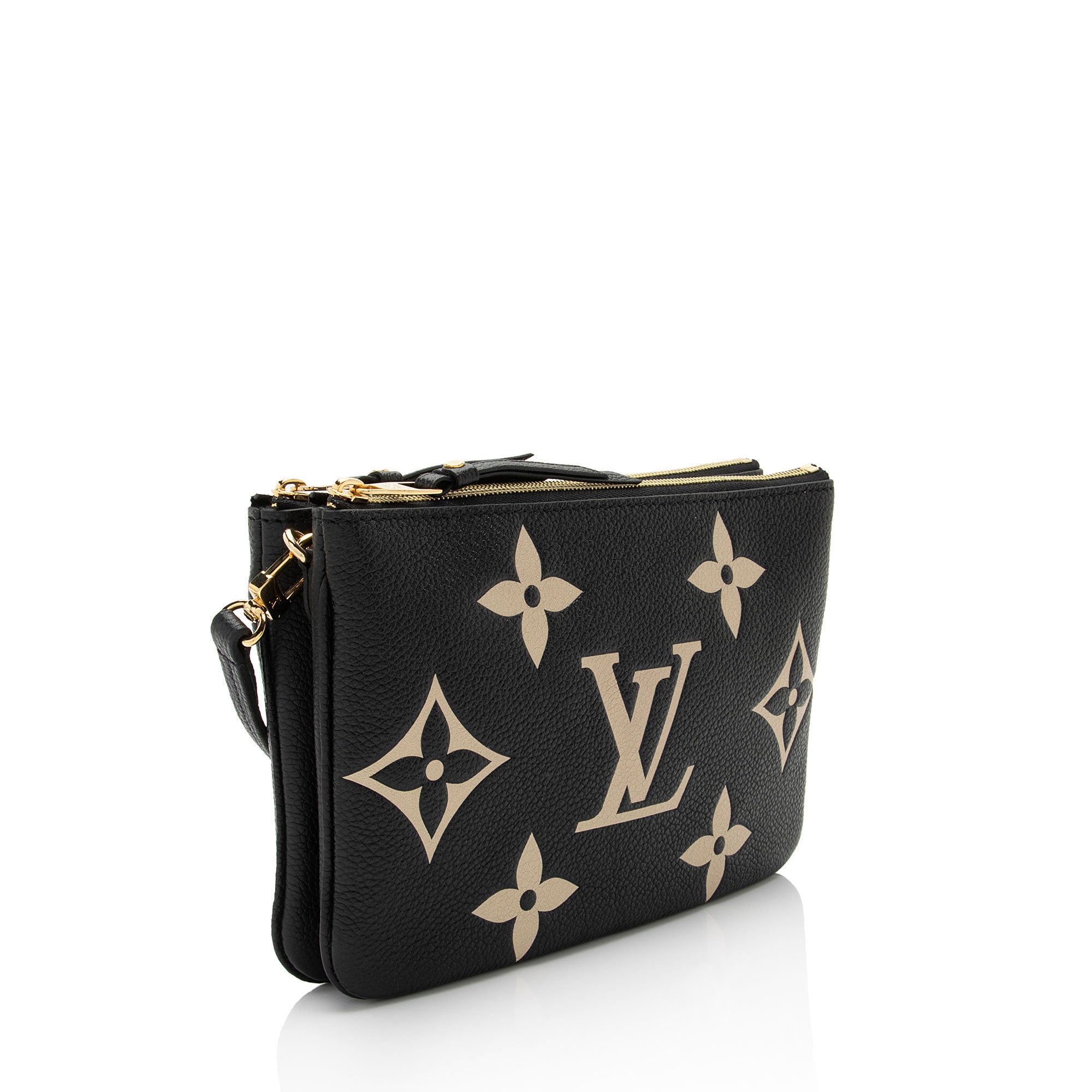 Louis Vuitton Giant Monogram Empreinte Double Zip Pochette (SHF-v92Poz)