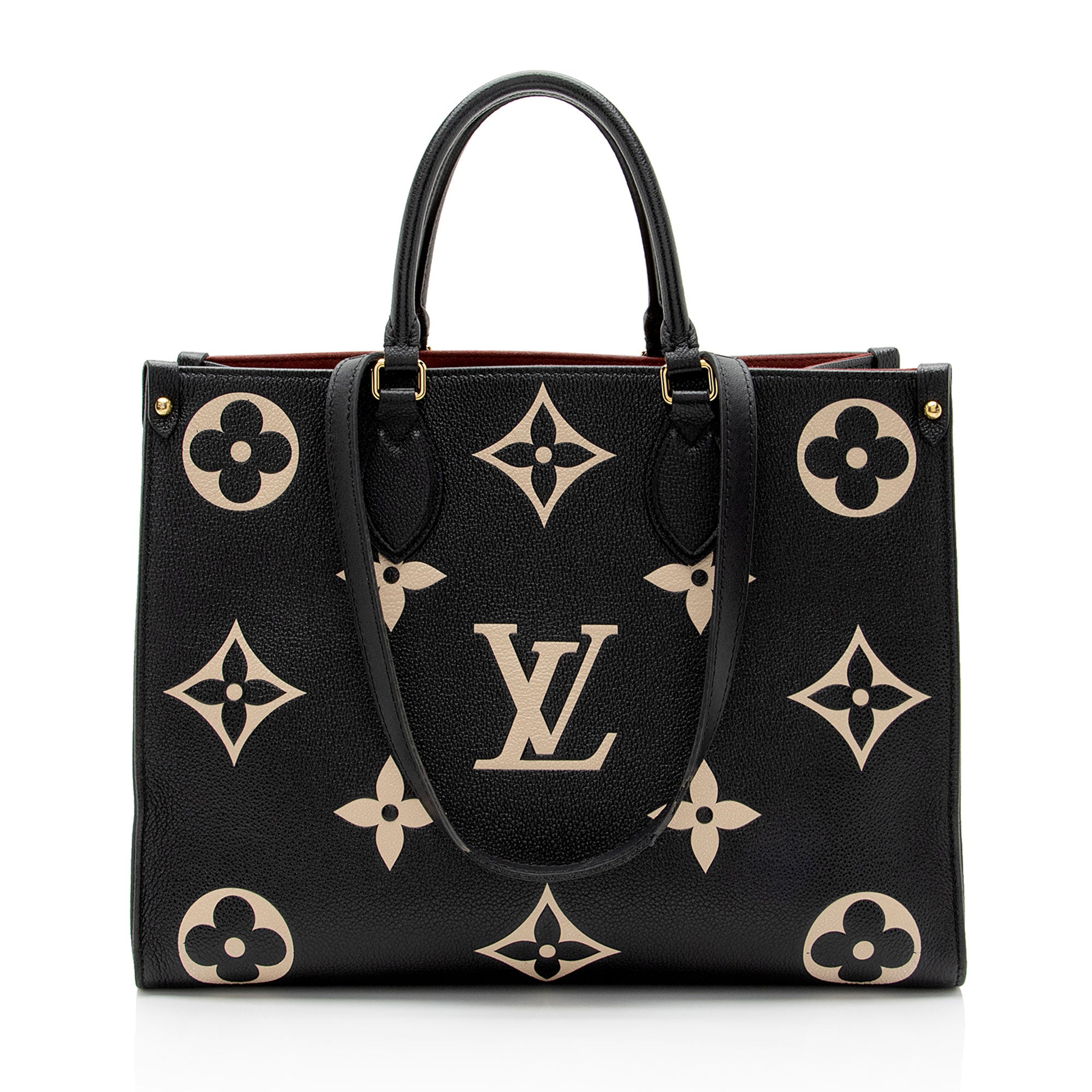Louis Vuitton Giant Monogram Empreinte Bicolor Bicolor Onthego MM Tote (SHF-kjKSB8)