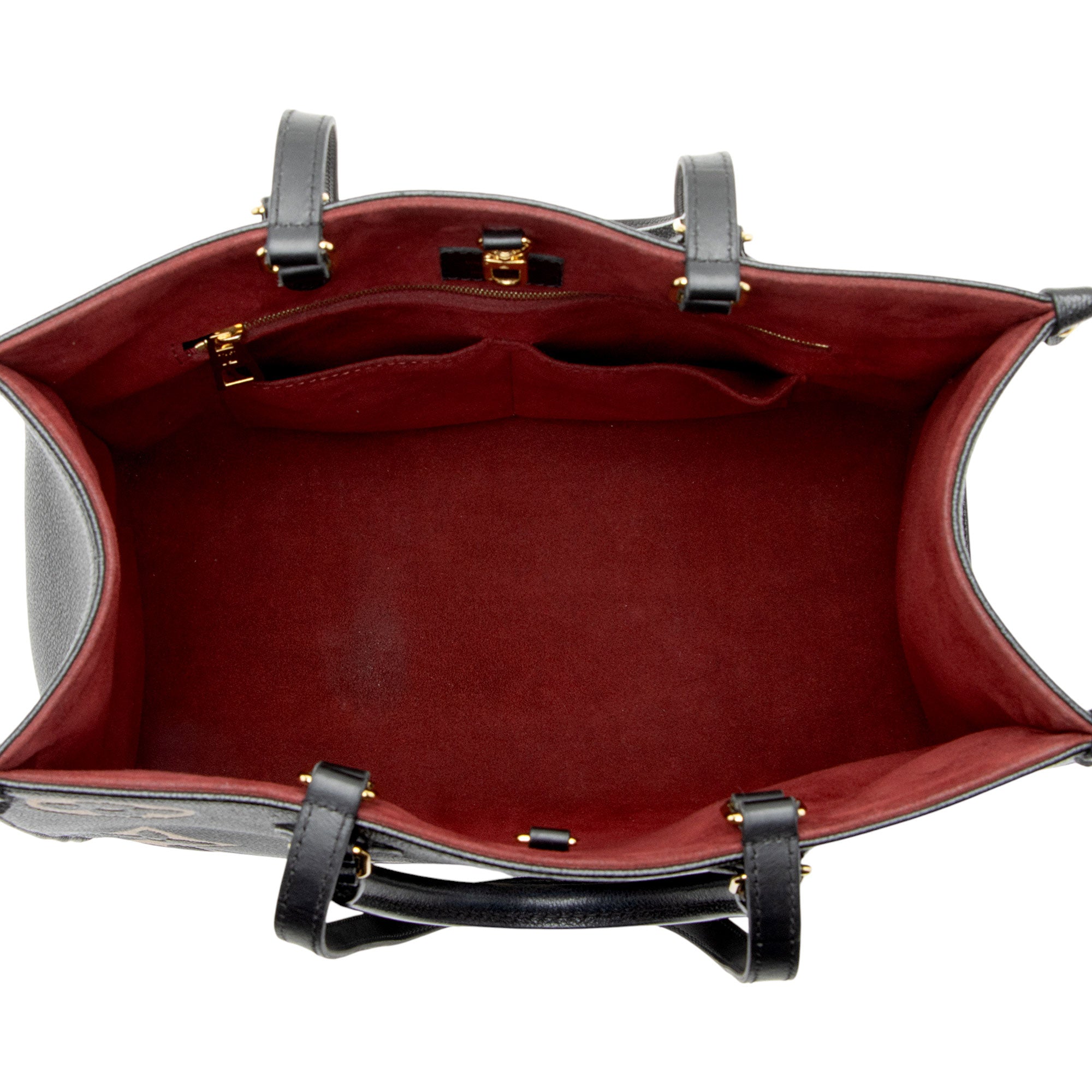 Louis Vuitton Giant Monogram Empreinte Bicolor Bicolor Onthego MM Tote (SHF-kjKSB8)