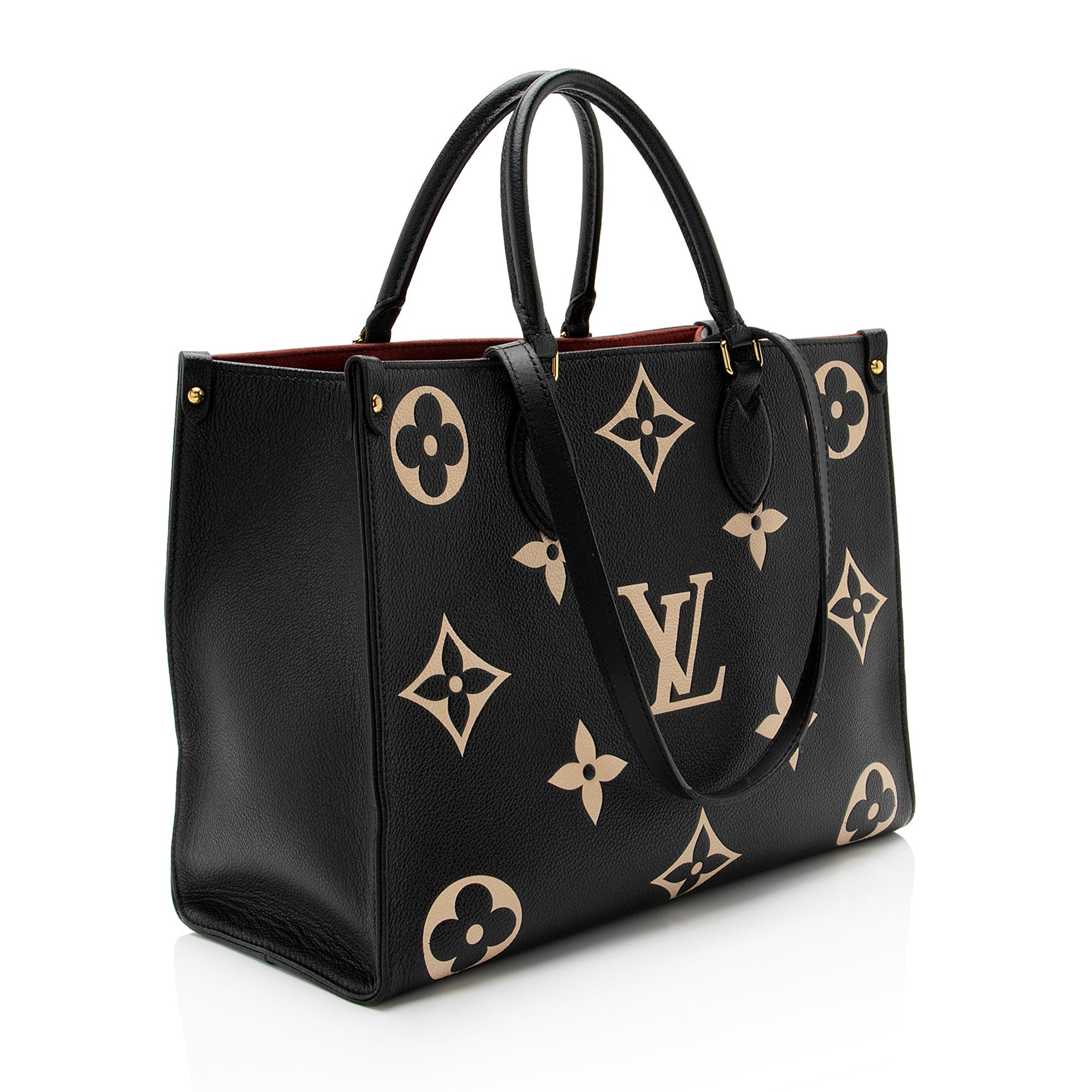 Louis Vuitton Giant Monogram Empreinte Bicolor Bicolor Onthego MM Tote (SHF-kjKSB8)