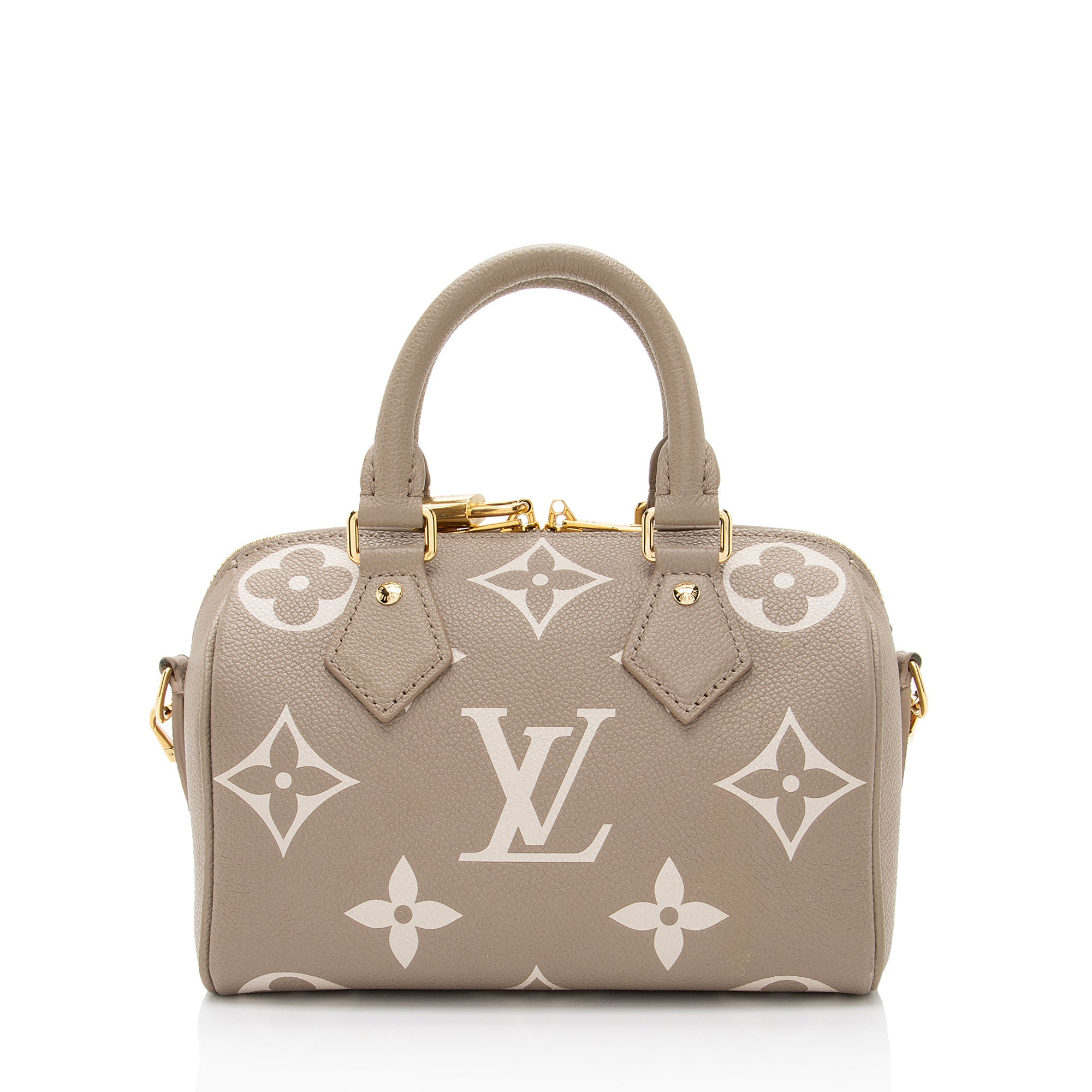 Louis Vuitton Giant Monogram Empreinte Bicolor Speedy Bandouliere 20 Satchel (SHF-oBDaSf)