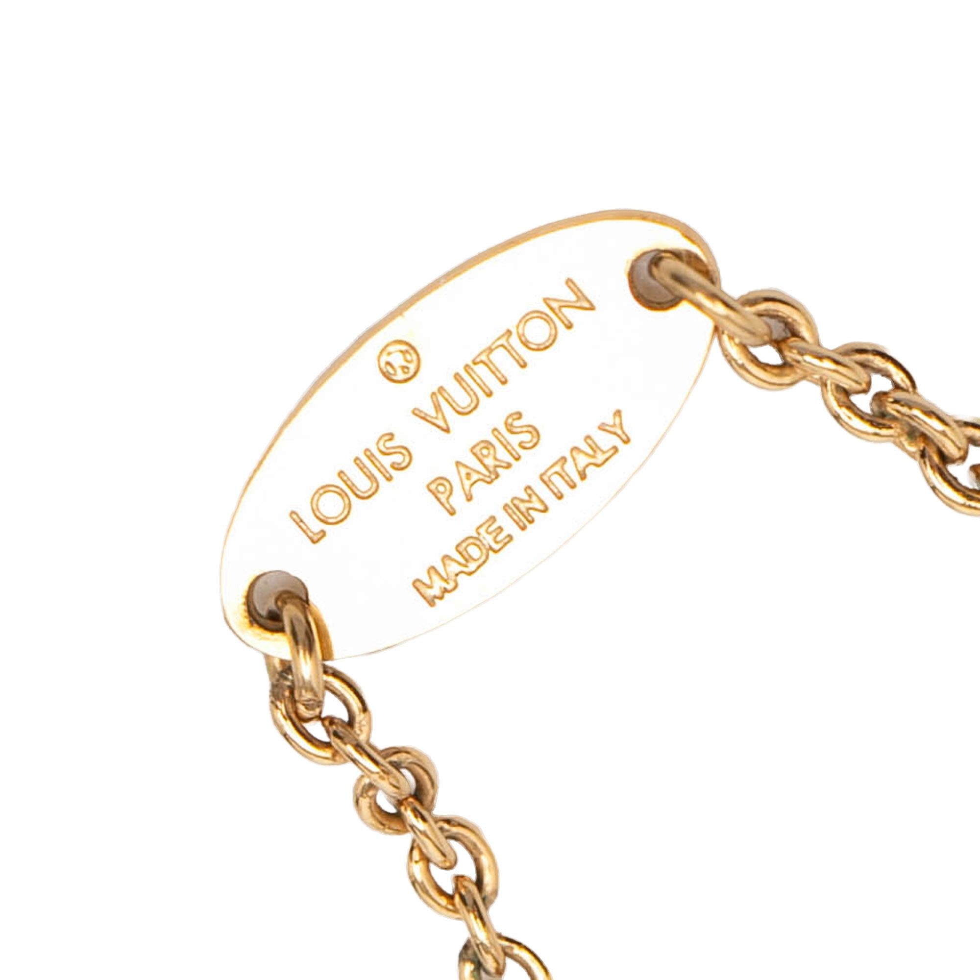 Louis Vuitton Gold Plated Essential V Necklace