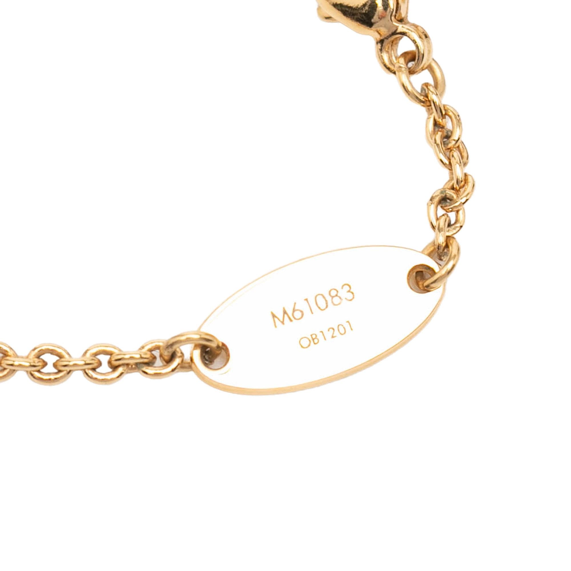 Louis Vuitton Gold Plated Essential V Necklace