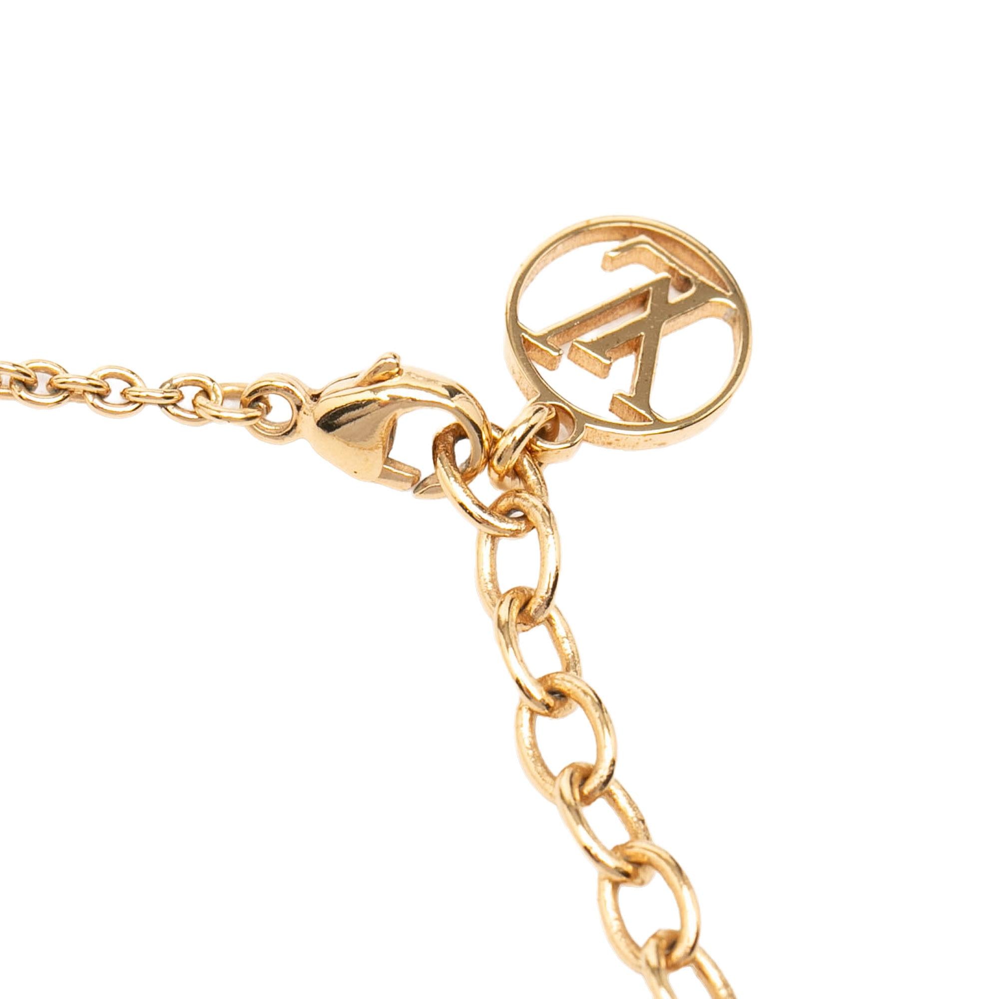 Louis Vuitton Gold Plated Essential V Necklace