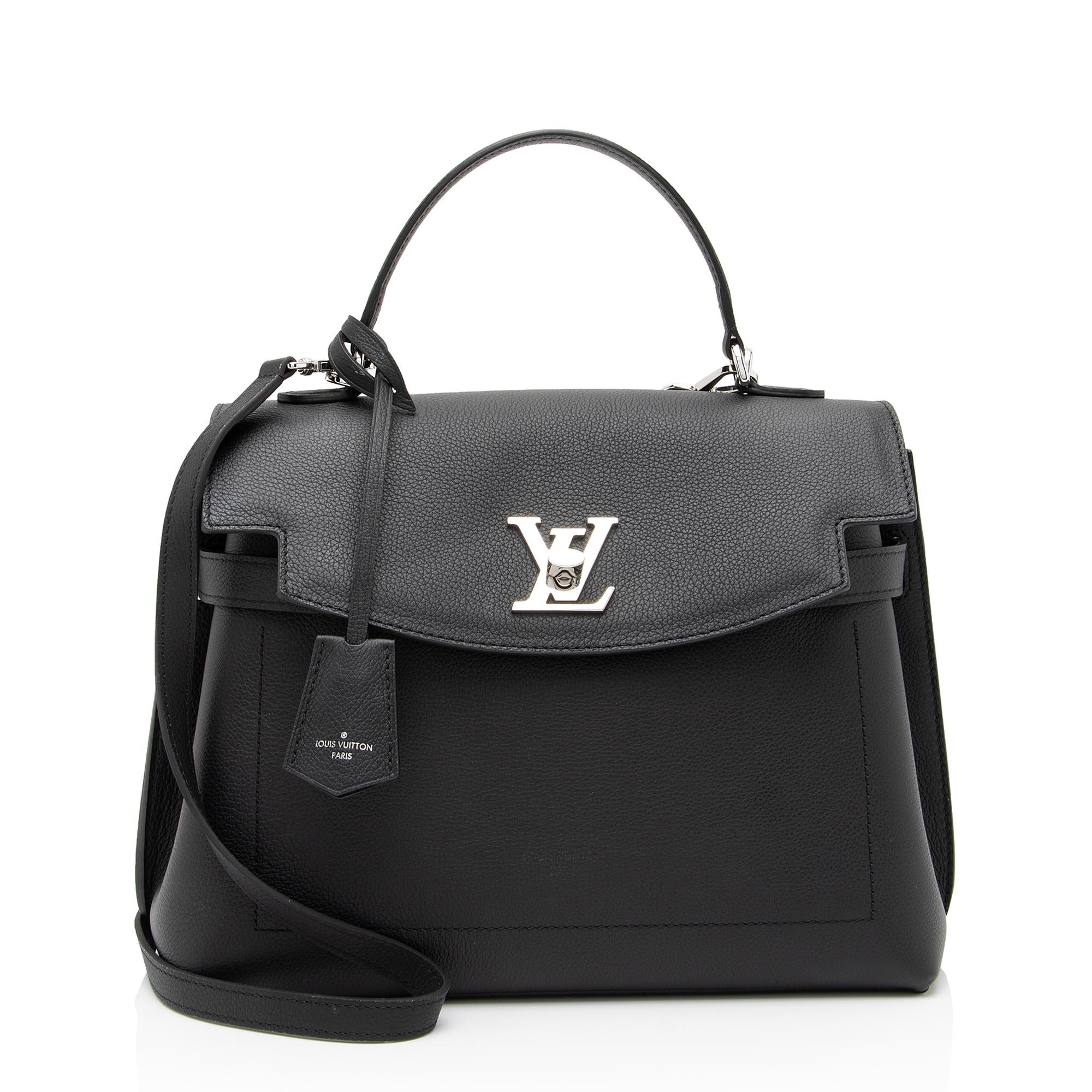 Louis Vuitton Grained Calfskin Lockme Ever MM Satchel (SHF-wlXBsa)