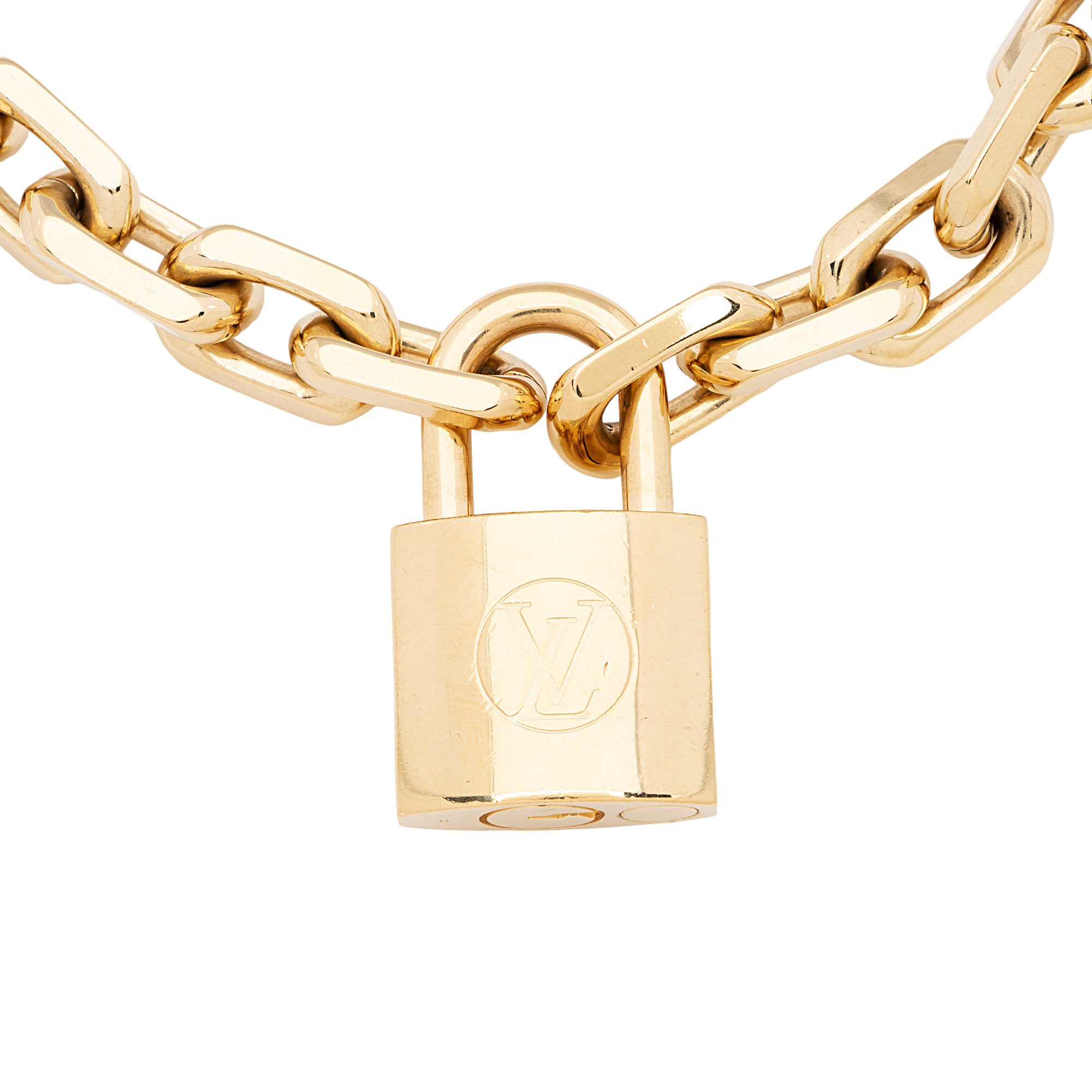 Louis Vuitton LV Edge Cadenas Necklace (SHF-asaWvT)