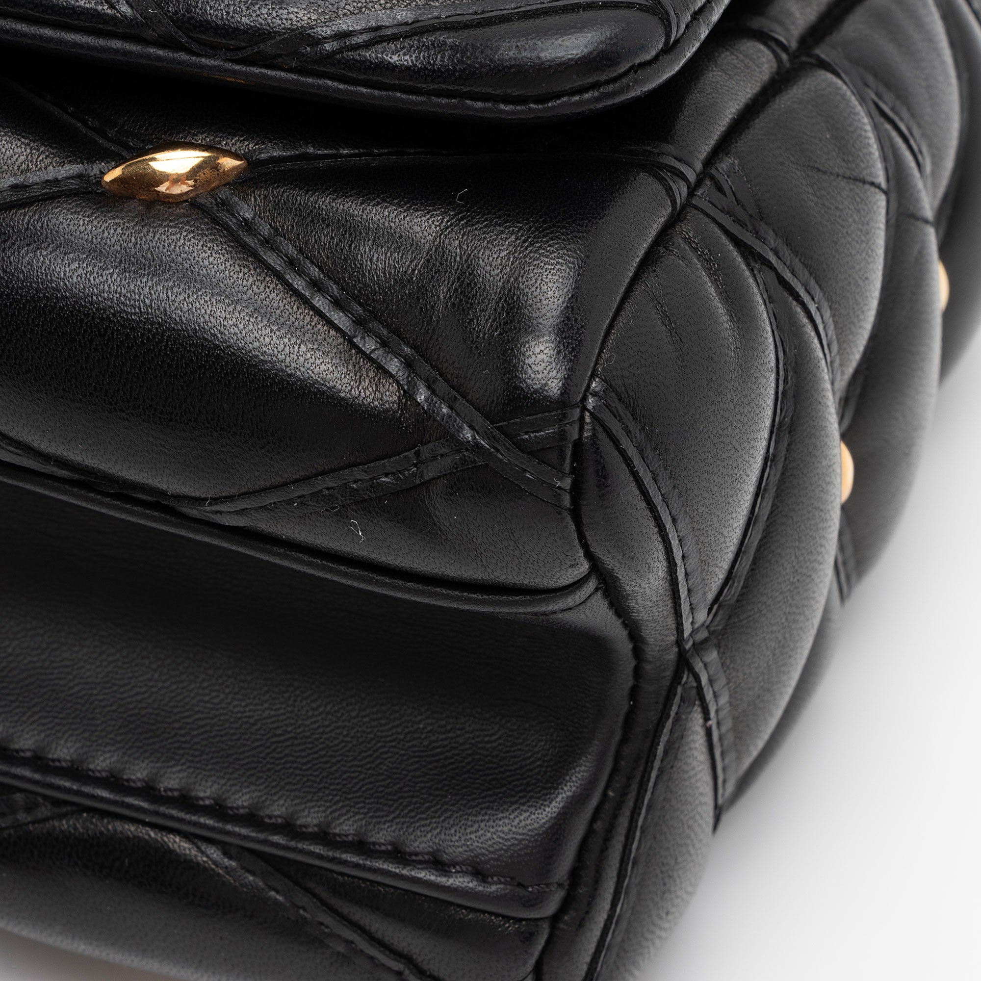 Louis Vuitton Lambskin Studded GO-14 PM Shoulder Bag (SHF-qLBOWs)