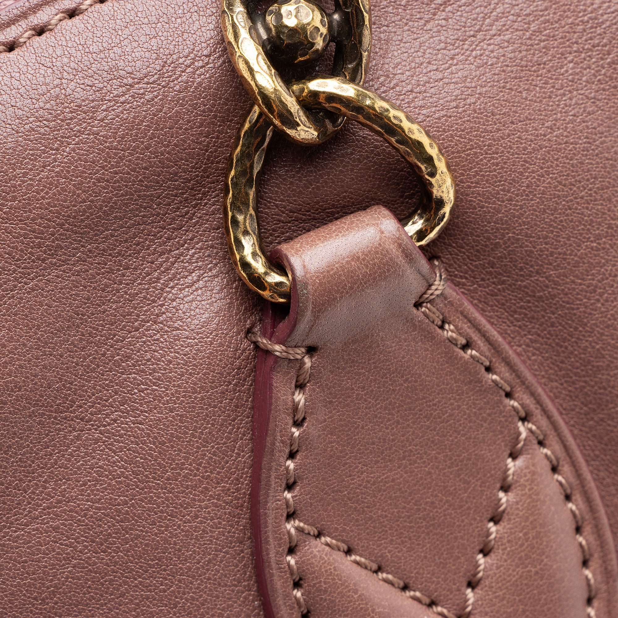 Louis Vuitton Leather Boudoir Lockit Chain Shoulder Bag
