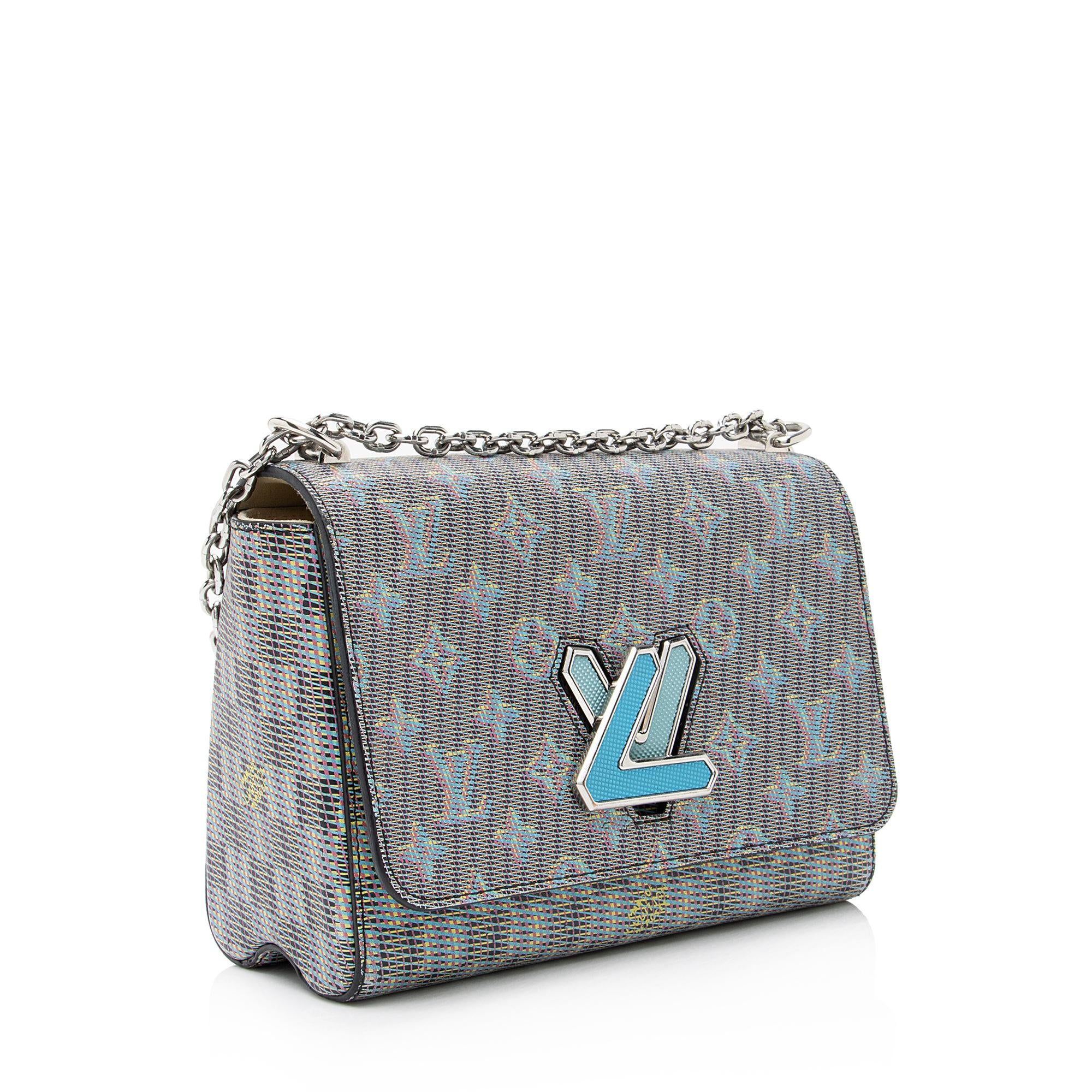 Louis Vuitton Leather Pop Twist MM Shoulder Bag (SHF-23070)