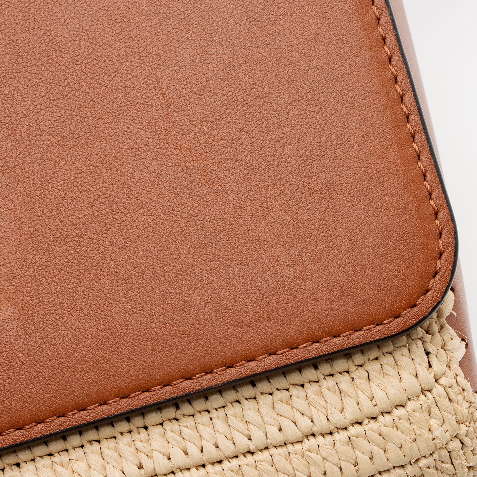 Louis Vuitton Leather Raffia Twist MM Shoulder bag