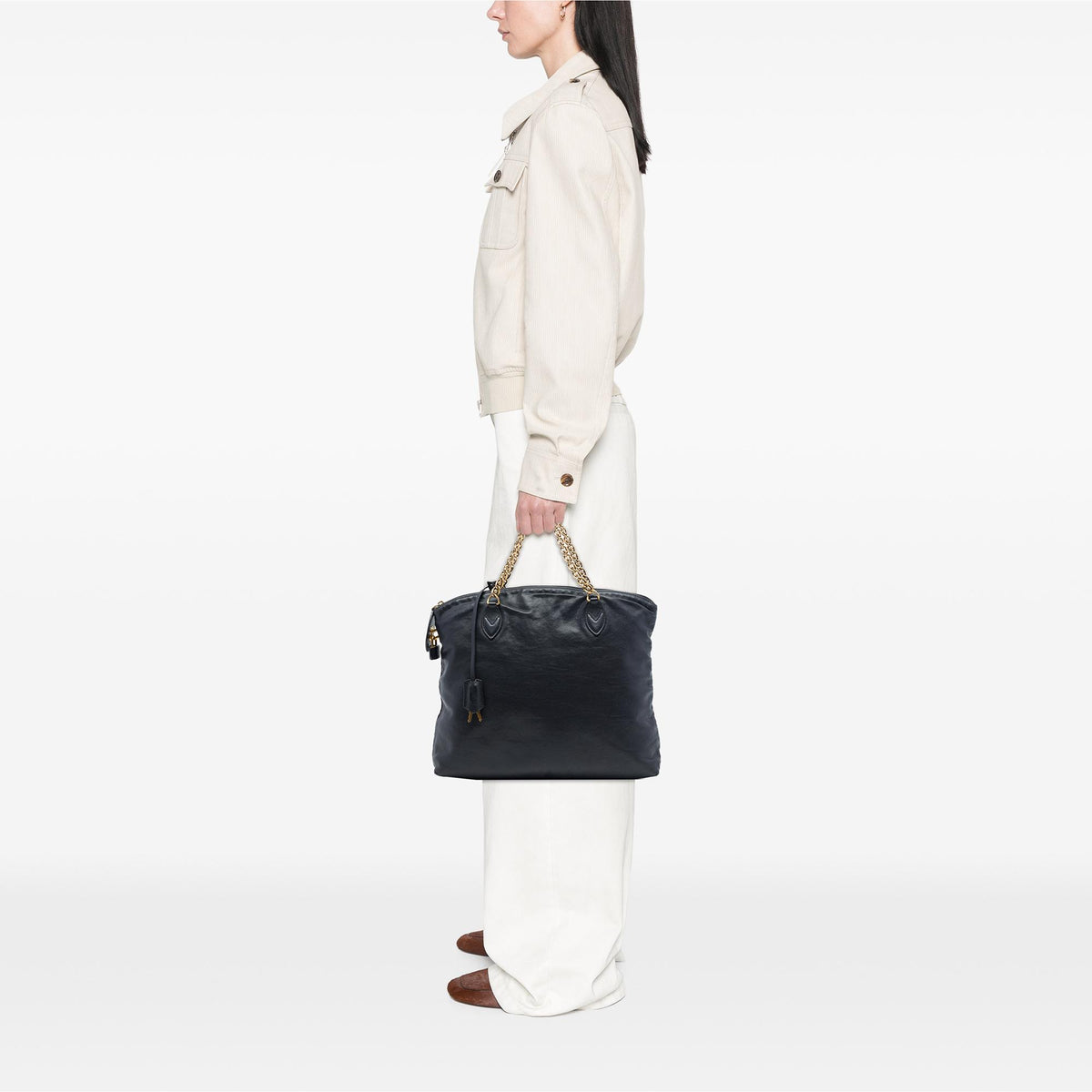 Louis Vuitton Limited Edition Calfskin Boudoir Lockit Chain Bag