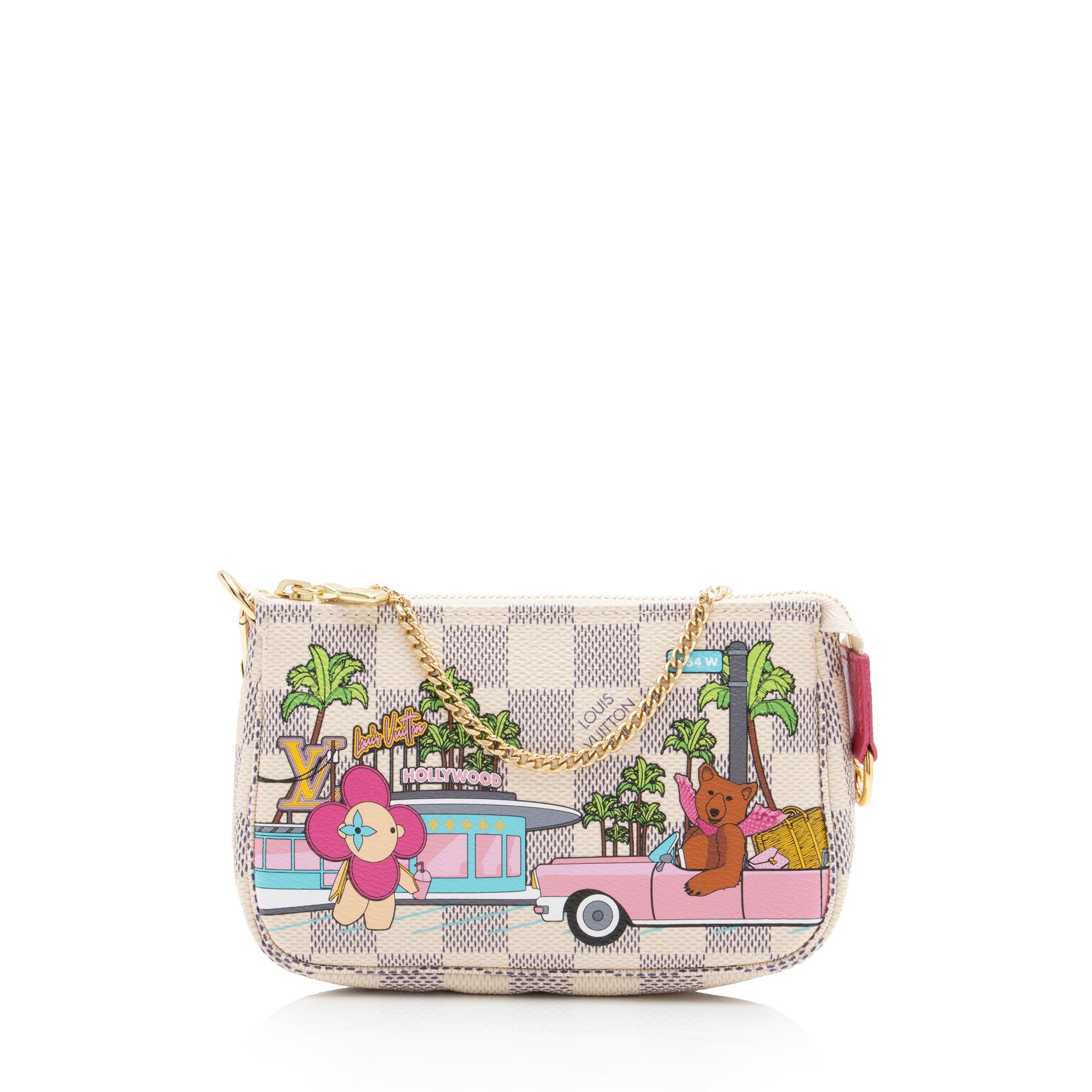 Louis Vuitton Limited Edition Damier Azur Animation Hollywood Mini Pochette Accessoires (SHF-LKyydc)