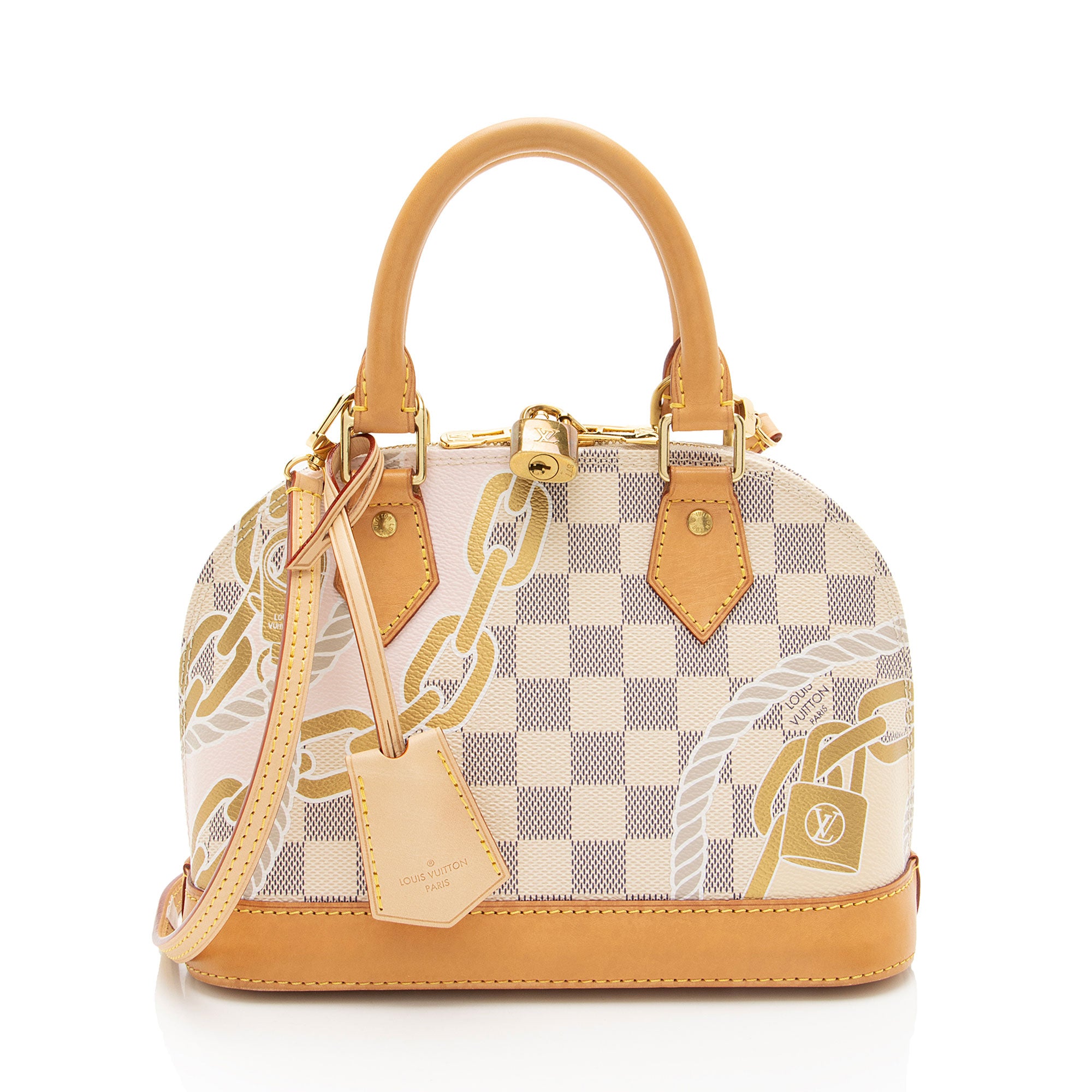 Louis Vuitton Limited Edition Damier Azur Nautical Alma BB Satchel