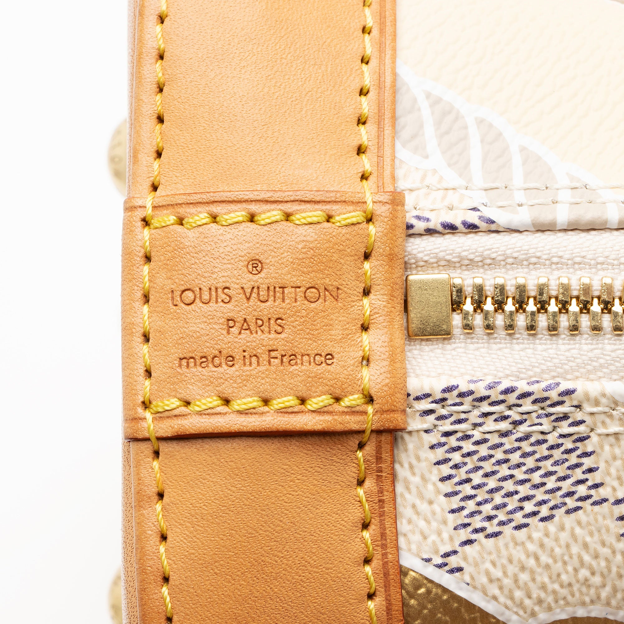 Louis Vuitton Limited Edition Damier Azur Nautical Alma BB Satchel