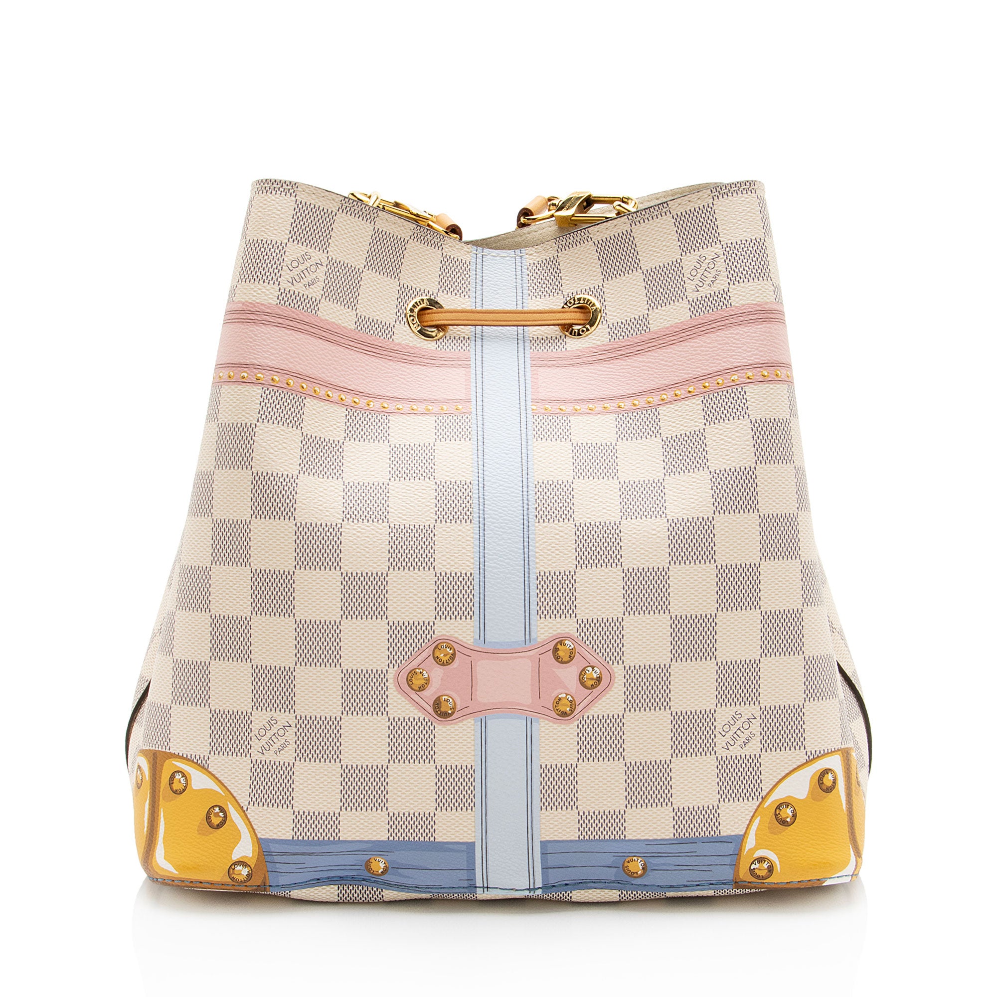 Louis Vuitton Limited Edition Damier Azur Summer Trunk Neonoe MM Shoulder Bag