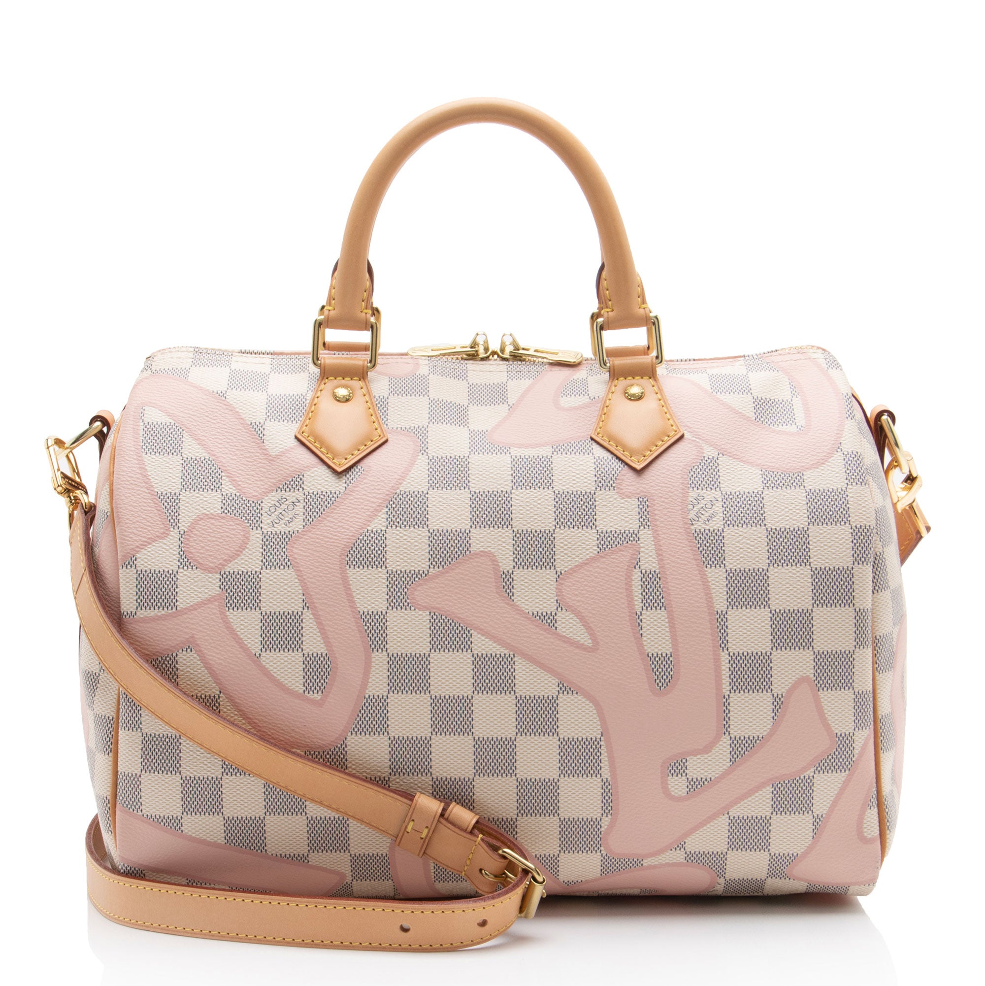 Louis Vuitton Limited Edition Damier Azur Tahitienne Speedy Bandouliere 30 Satchel