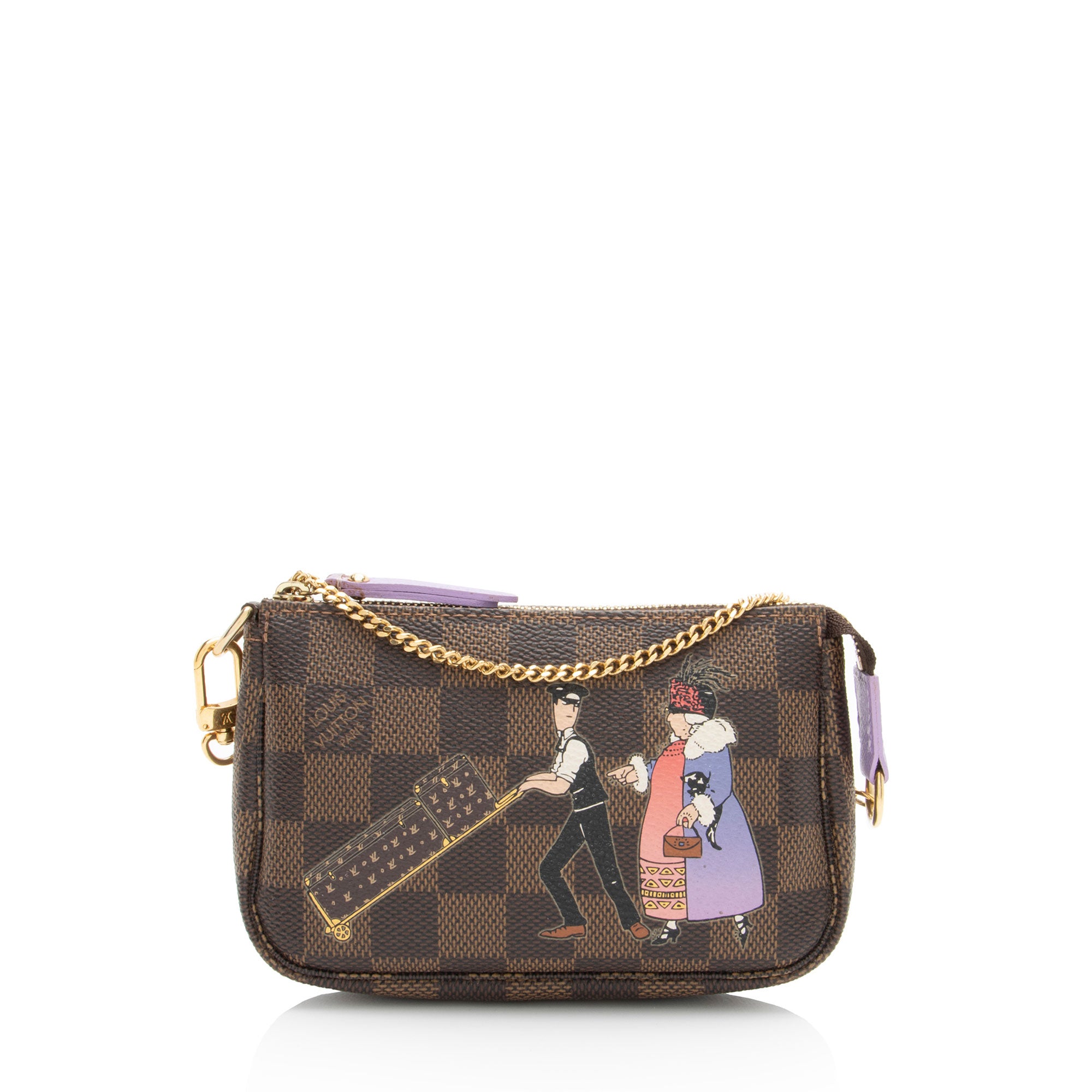 Louis Vuitton Limited Edition Damier Ebene Animation Mini Pochette