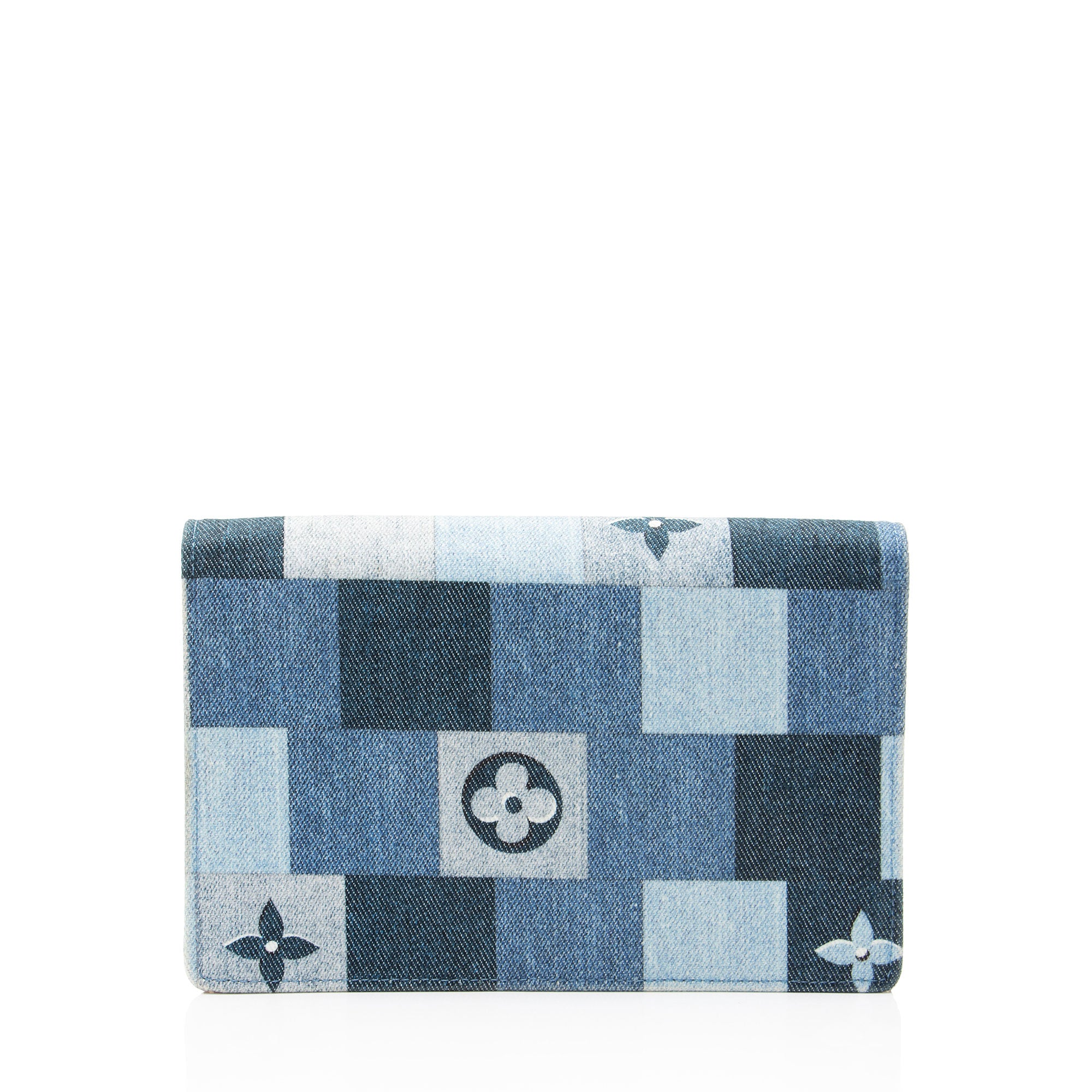 Louis Vuitton Limited Edition Denim Patchwork Flore Chain Wallet