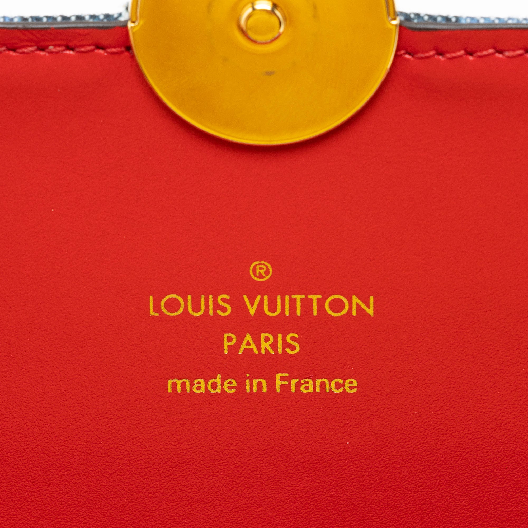 Louis Vuitton Limited Edition Denim Patchwork Flore Chain Wallet