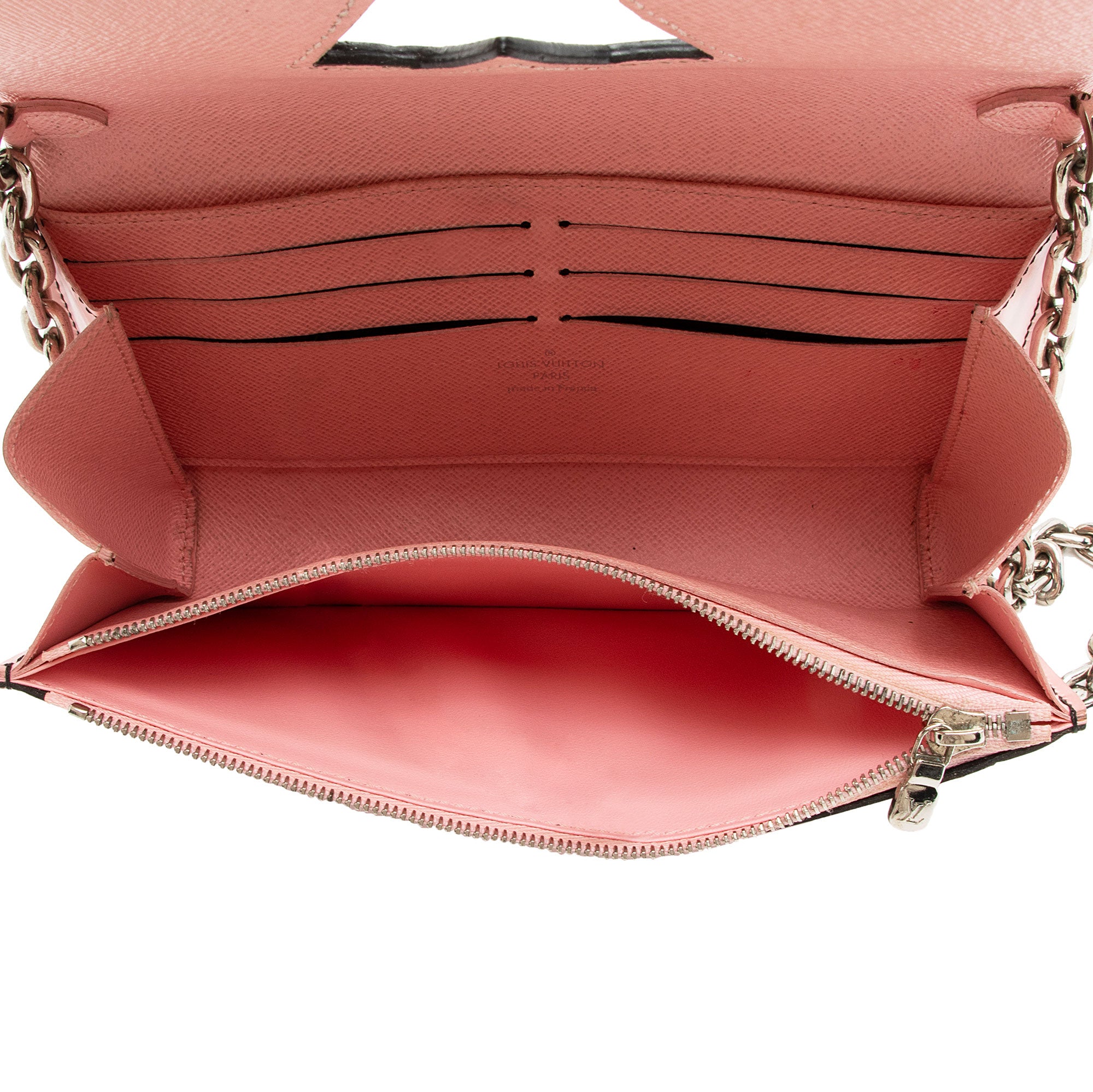Louis Vuitton Limited Edition Epi Leather Chain Flower Twist Chain Wallet (SHF-vJIfdV)