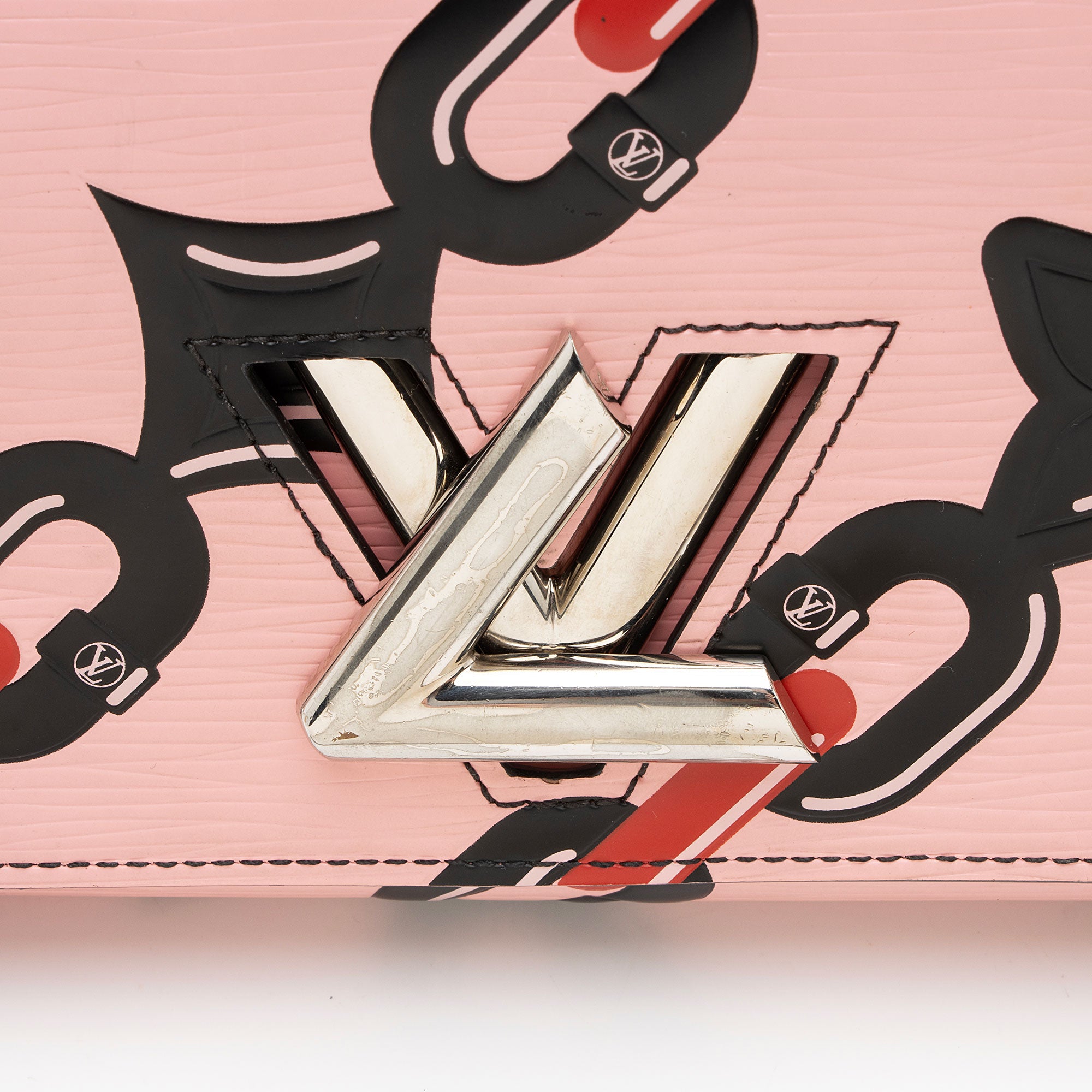 Louis Vuitton Limited Edition Epi Leather Chain Flower Twist Chain Wallet