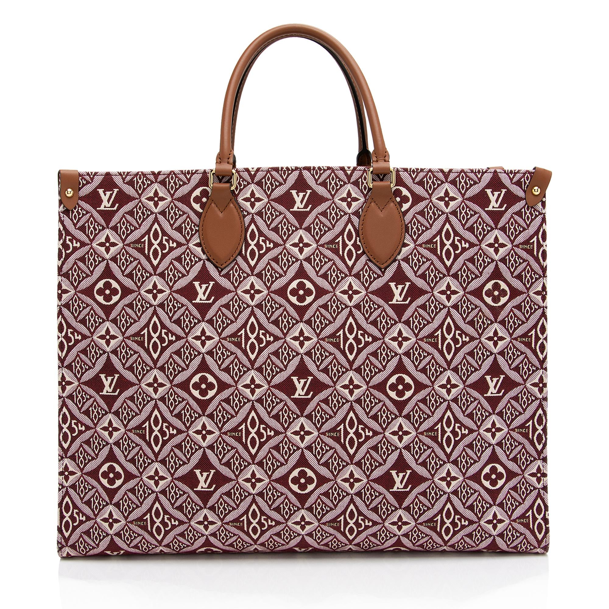 Louis Vuitton Limited Edition Jacquard Since 1854 Onthego GM Tote (SHF-8Ps372)