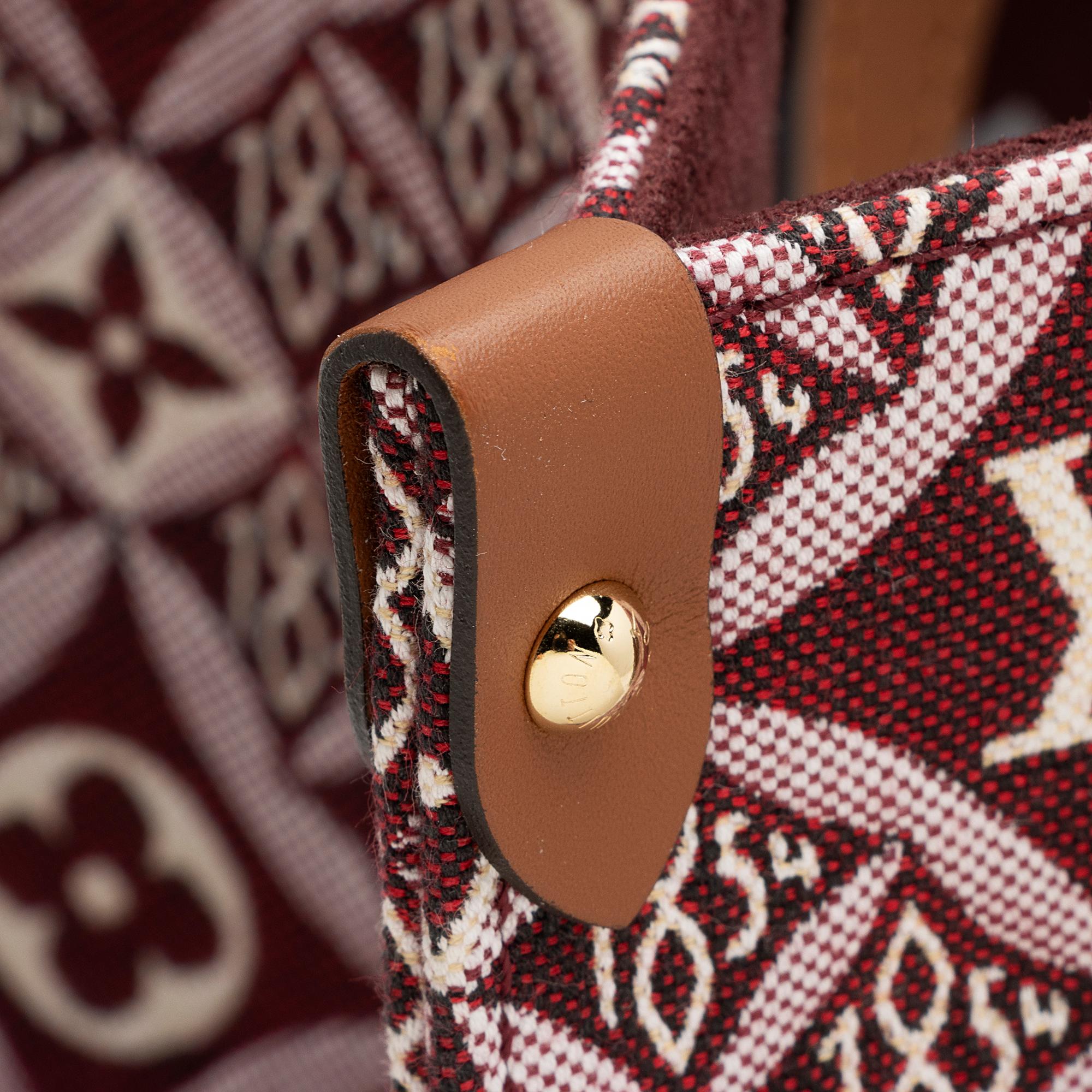 Louis Vuitton Limited Edition Jacquard Since 1854 Onthego GM Tote (SHF-8Ps372)