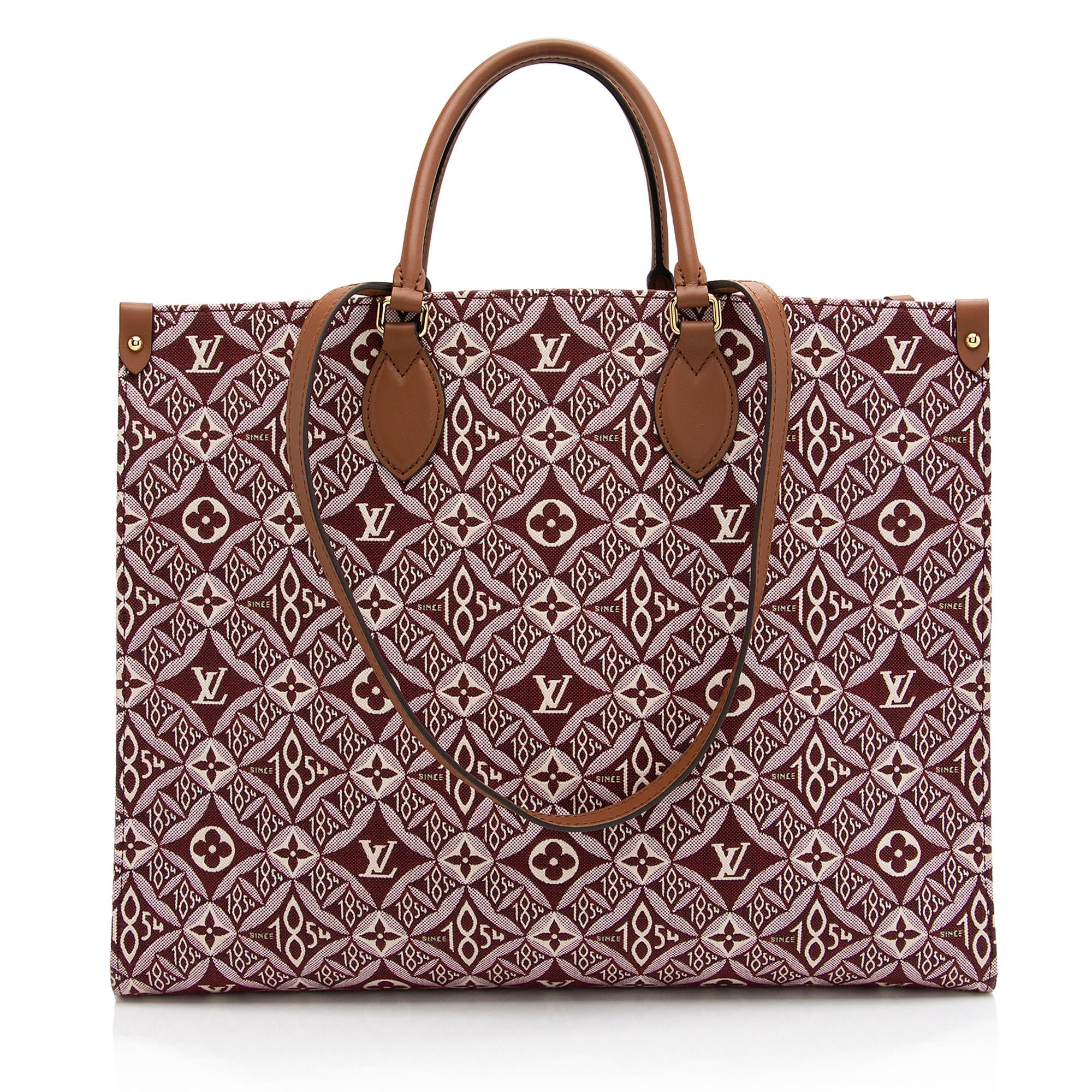 Louis Vuitton Limited Edition Jacquard Since 1854 Onthego GM Tote (SHF-8Ps372)