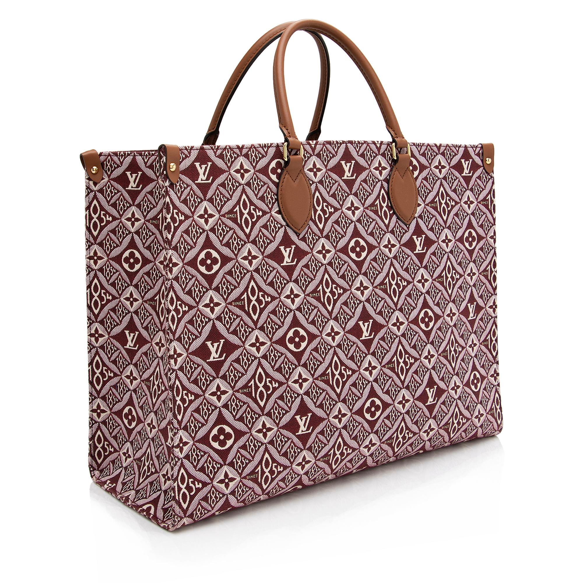 Louis Vuitton Limited Edition Jacquard Since 1854 Onthego GM Tote (SHF-8Ps372)