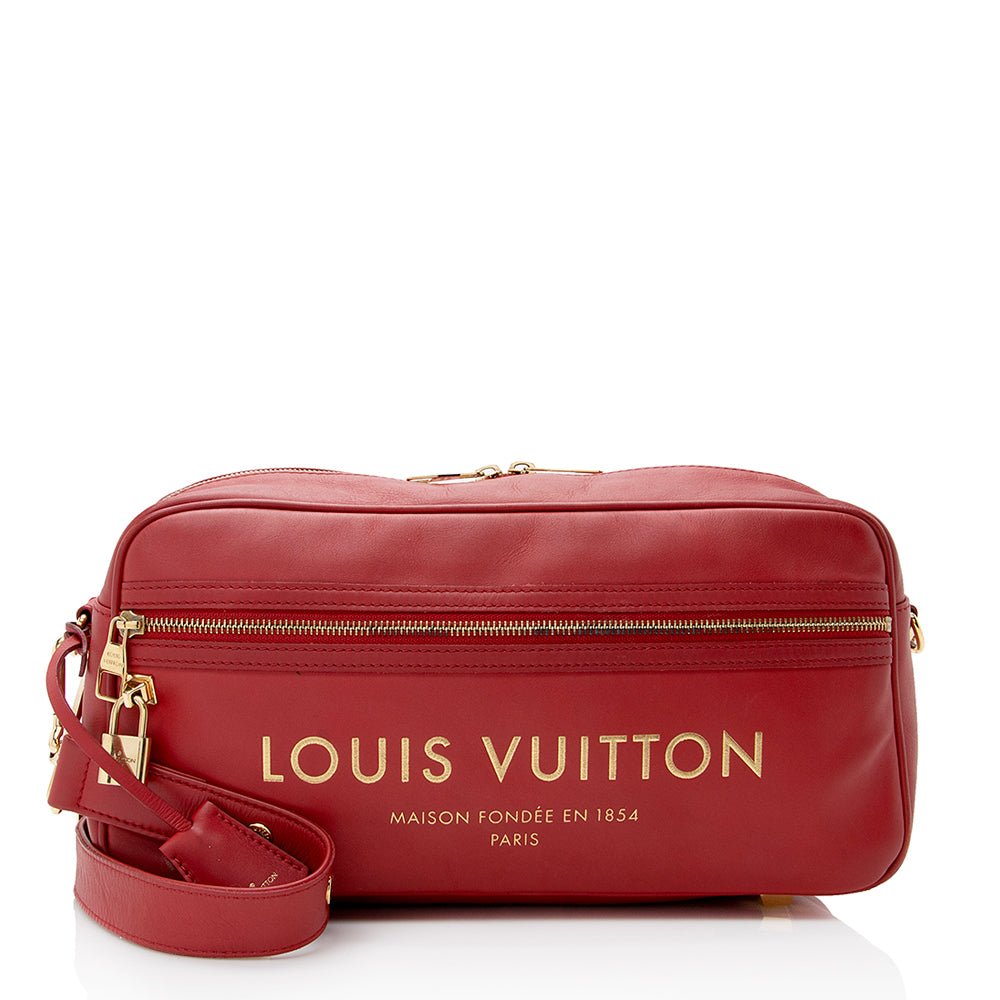 Louis Vuitton Limited Edition Leather Flight Paname Overseas E/W Shoulder Bag (SHF-21900)