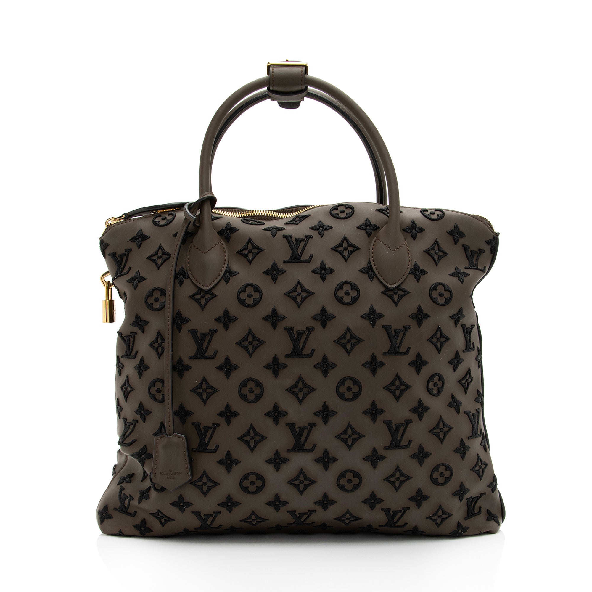 Louis Vuitton Limited Edition Monogram Addiction Lockit MM Bag (SHF-hQ