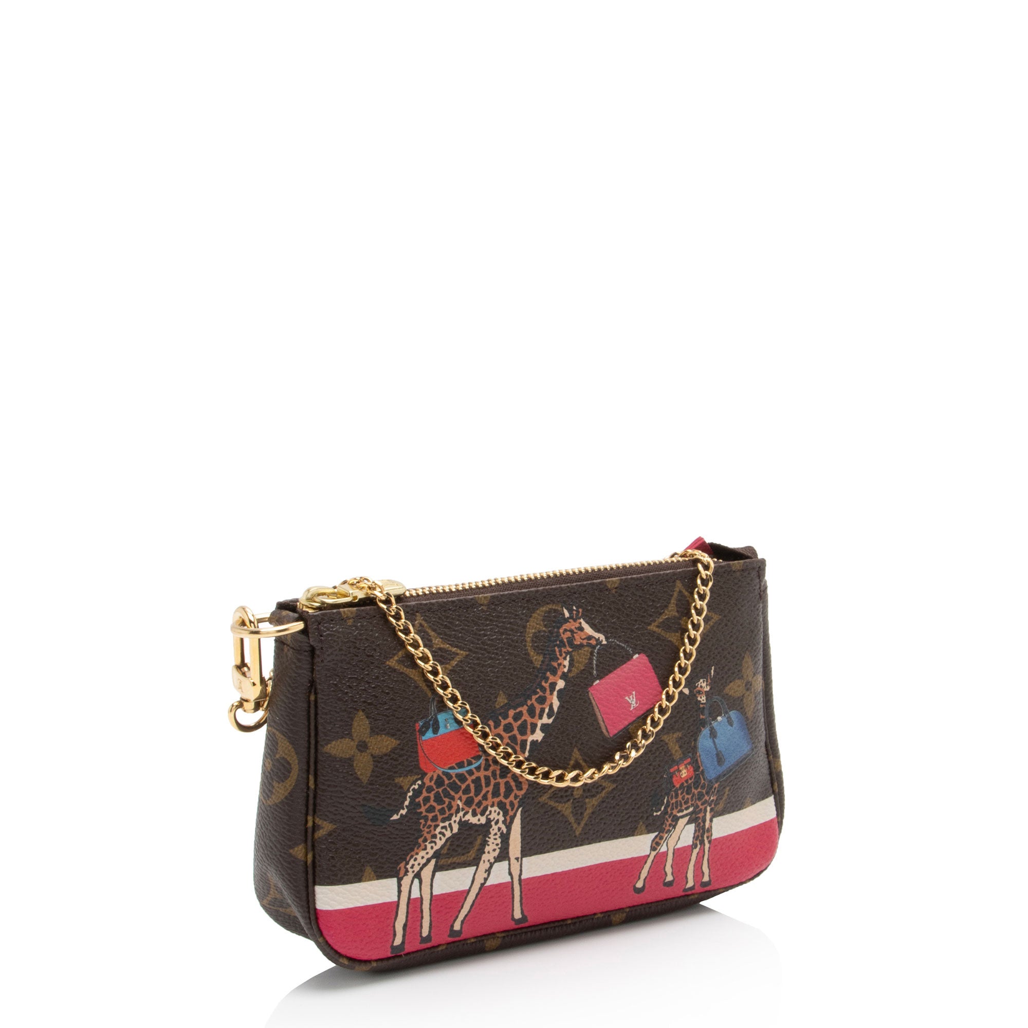 Louis Vuitton Limited Edition Monogram Canvas Animation Giraffe Mini Pochette Accessoires (SHF-MOQix4)