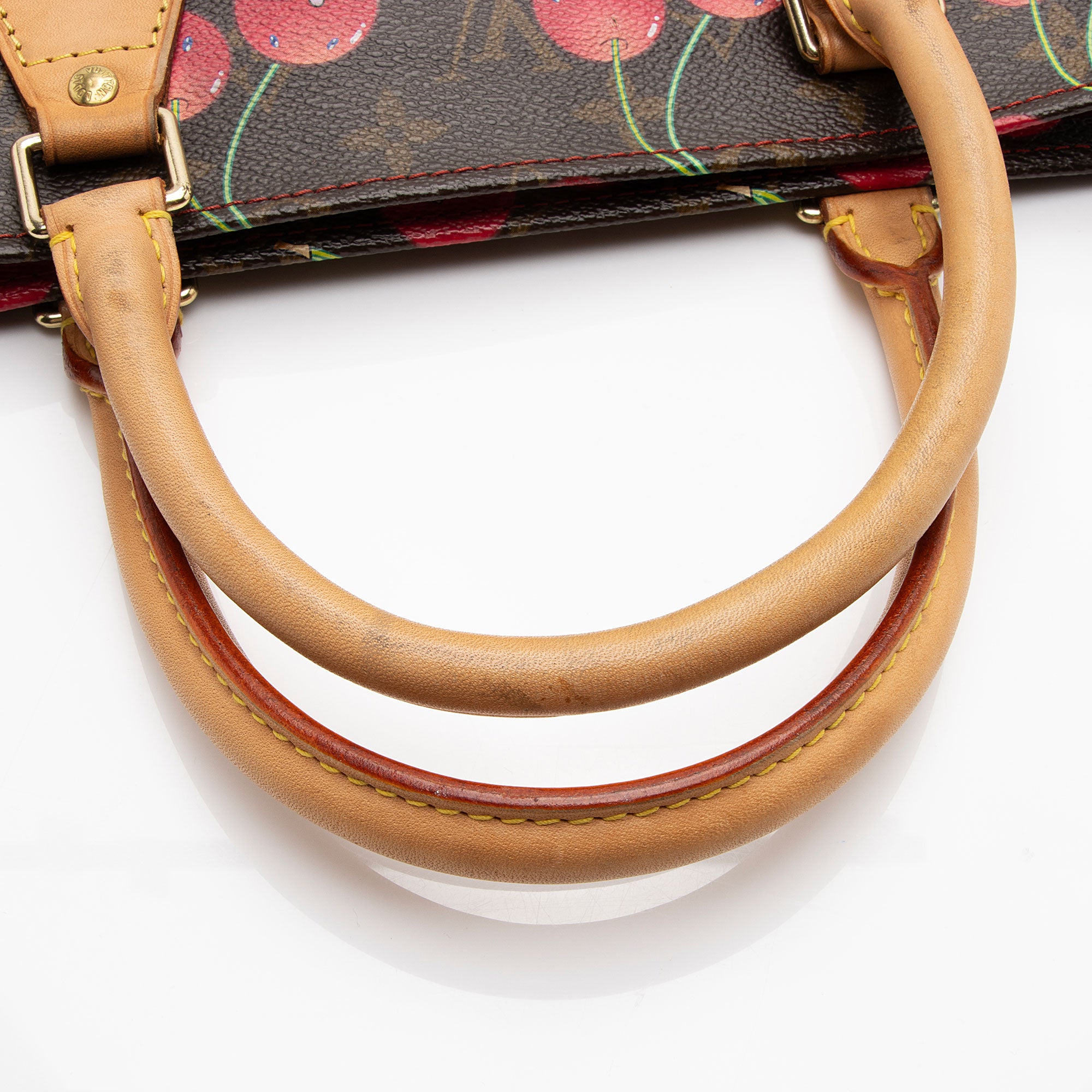 Louis Vuitton Limited Edition Monogram Canvas Cerises Sac Plat Tote (SHF-Oc84Cp)