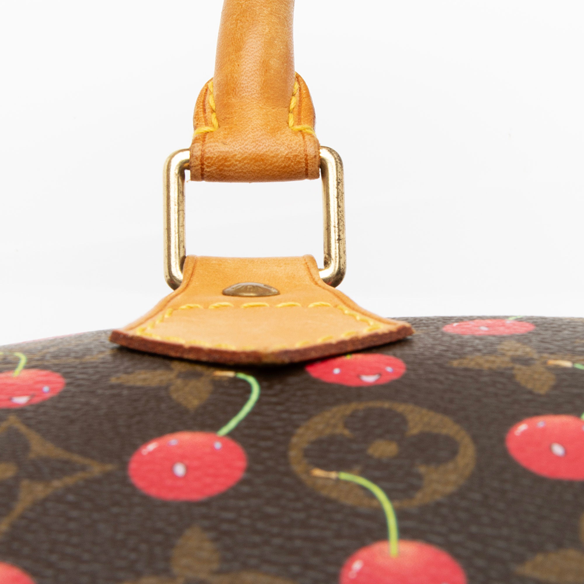 Louis Vuitton Limited Edition Monogram Canvas Cerises Speedy 25 Satchel (SHF-CSMshZ)