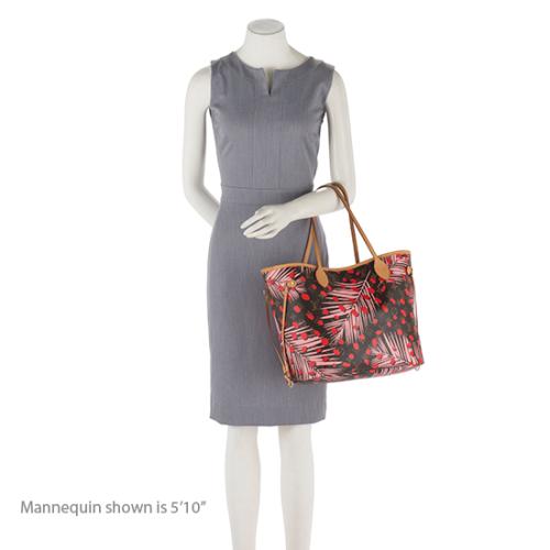 Louis Vuitton Limited Edition Monogram Canvas Jungle Dots Neverfull MM Tote (SHF-0Ykiw5)