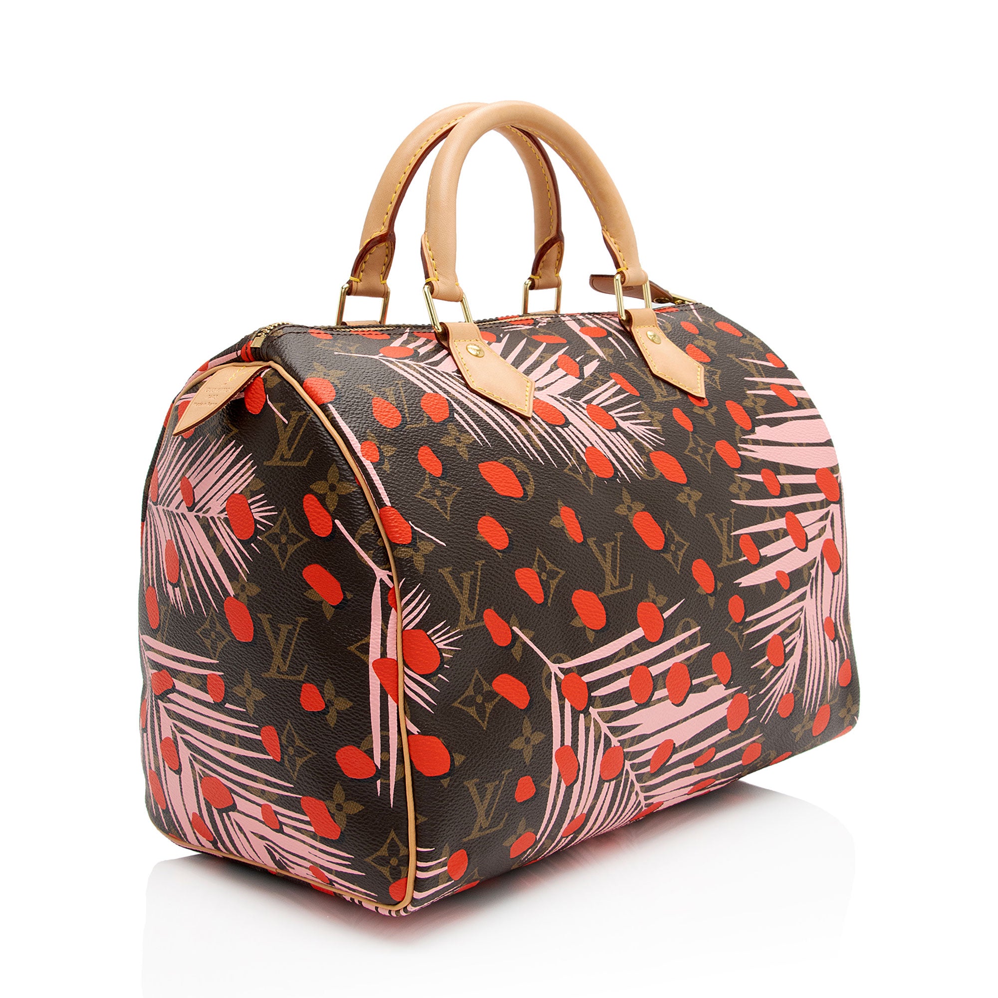 Louis Vuitton Limited Edition Monogram Canvas Jungle Dots Speedy 30 Satchel