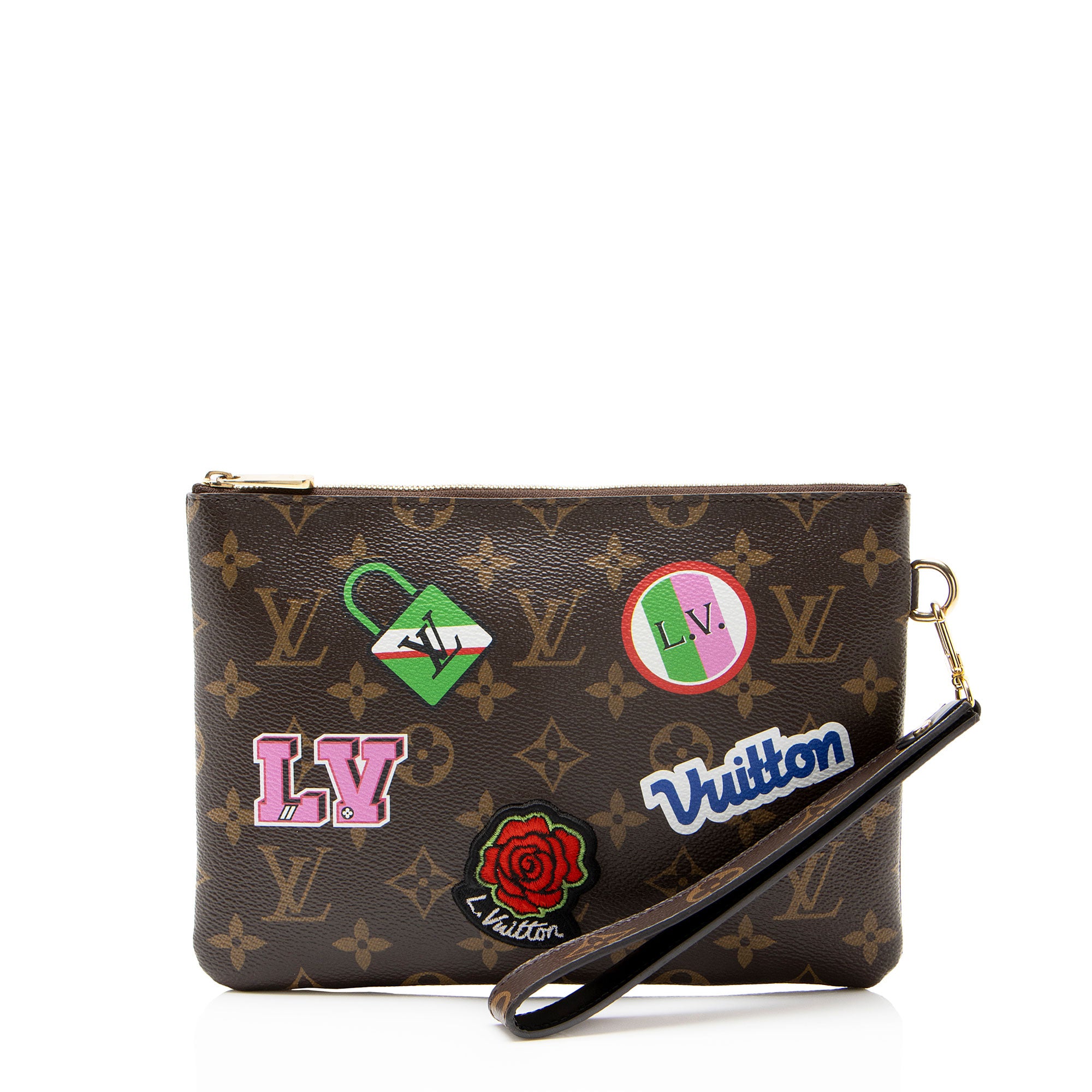 Louis Vuitton Limited Edition Monogram Canvas Patches City Pouch