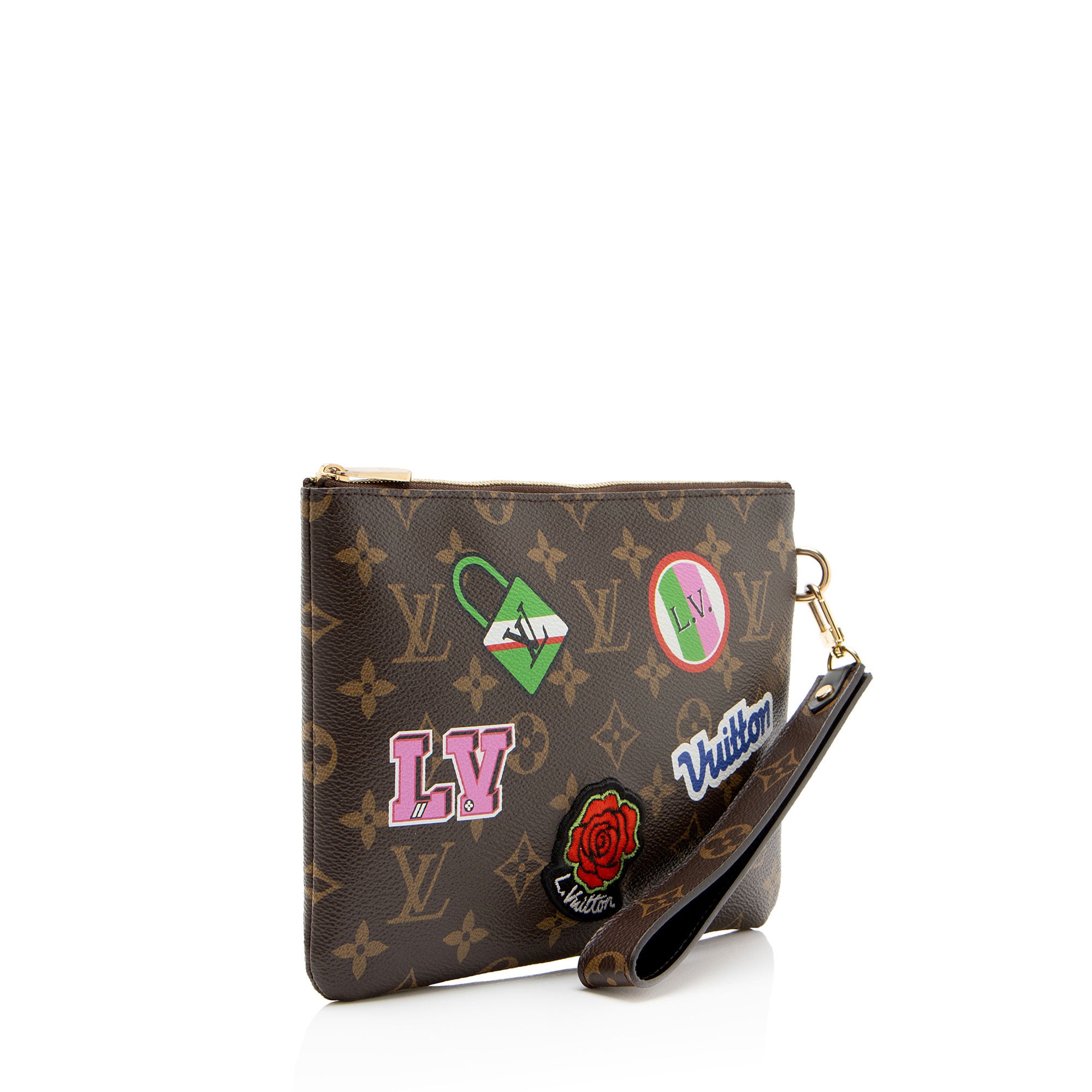 Louis Vuitton Limited Edition Monogram Canvas Patches City Pouch