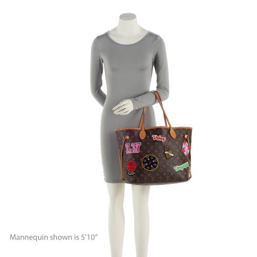 Louis Vuitton Limited Edition Monogram Canvas Patches Neverfull MM Tote
