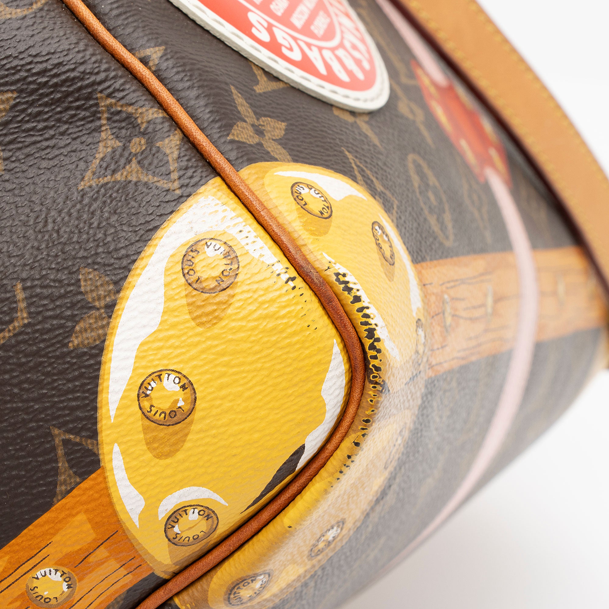 Louis Vuitton Limited Edition Monogram Canvas Summer Trunk Speedy Bandouliere 30 Satchel (SHF-IP1m00)