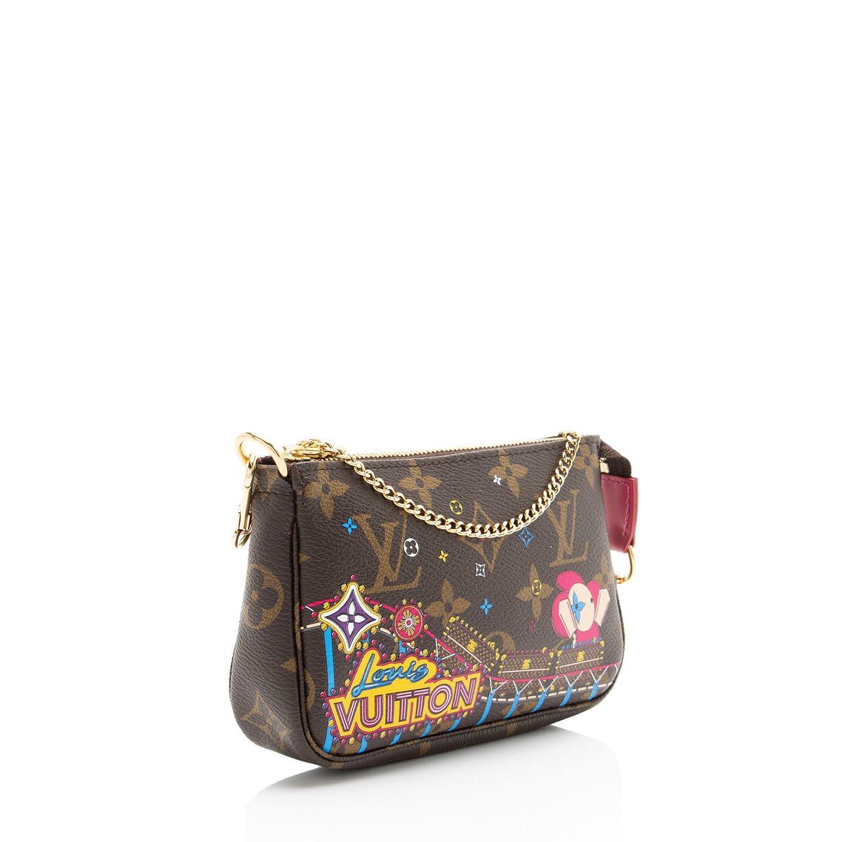 Louis Vuitton Limited Edition Monogram Canvas Vivienne Roller Coaster Mini Pochette