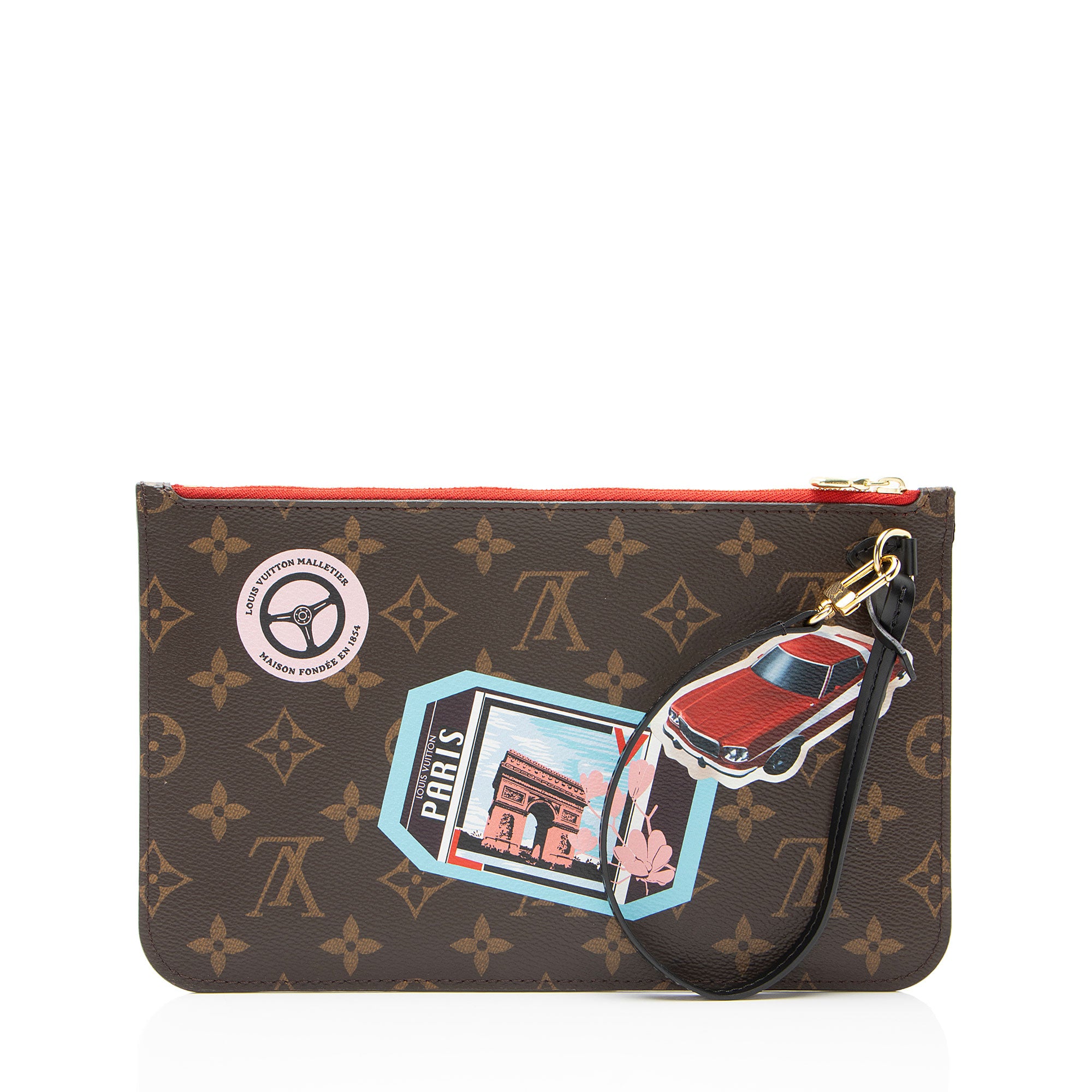Louis Vuitton Limited Edition Monogram Canvas World Tour Neverfull MM Pochette
