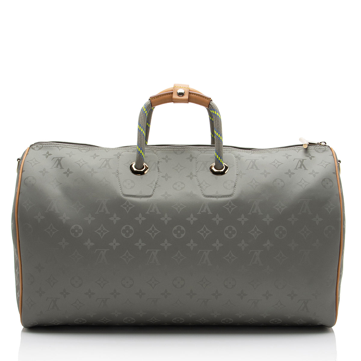 Louis Vuitton Limited Edition Monogram Titanium Keepall Bandouliere 50 Duffle