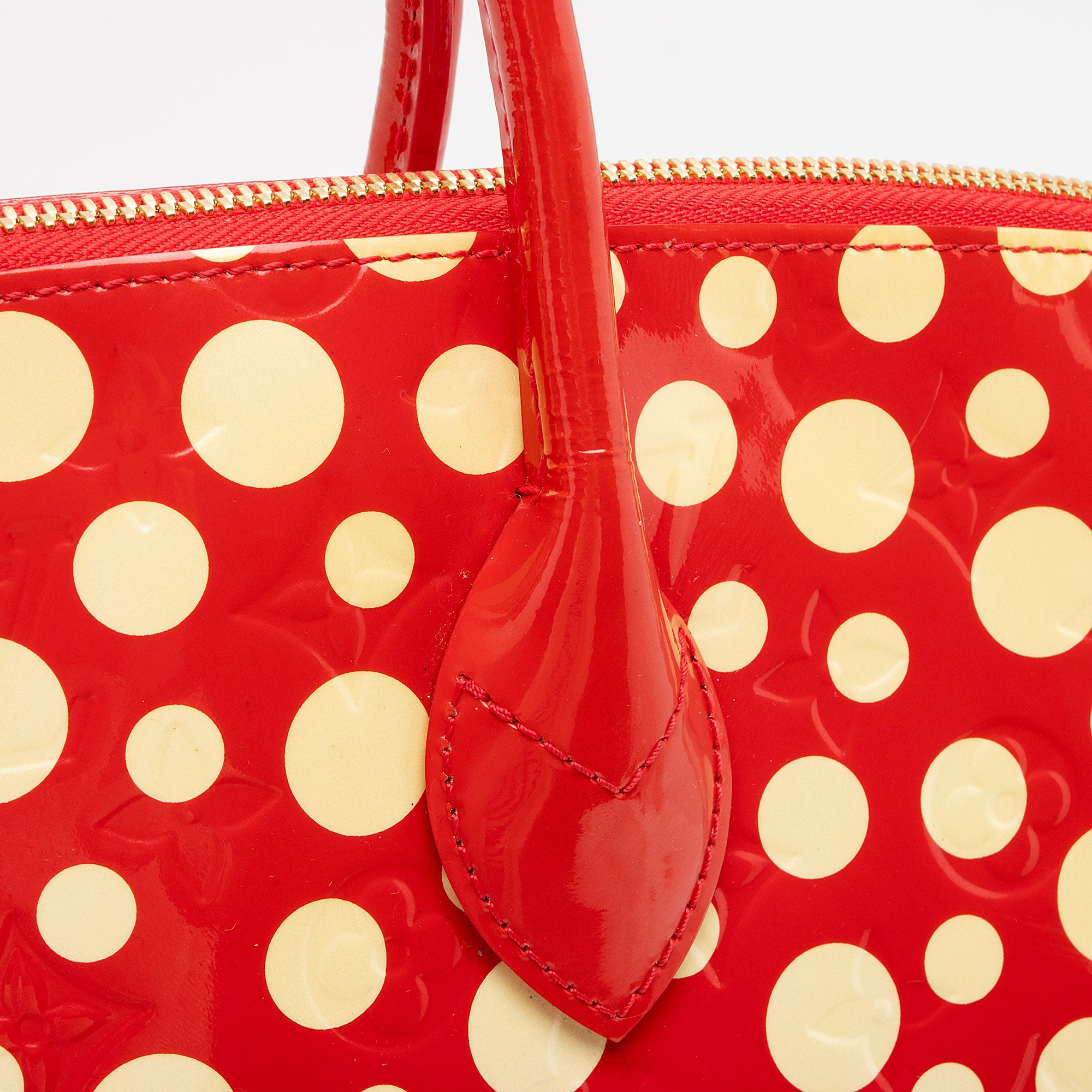 Louis Vuitton Limited Edition Monogram Vernis Dots Infinity Lockit MM Satchel (SHF-CYGEjC)