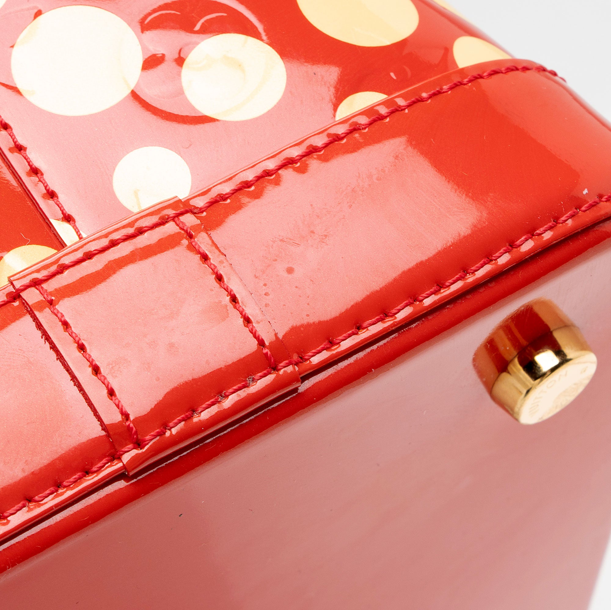 Louis Vuitton Limited Edition Monogram Vernis Dots Infinity Lockit MM Satchel (SHF-CYGEjC)