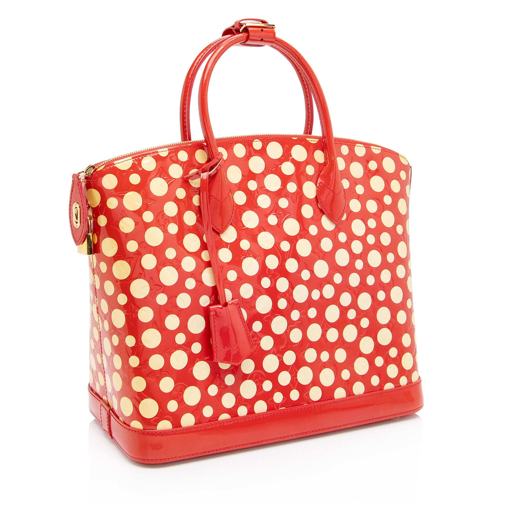 Louis Vuitton Limited Edition Monogram Vernis Dots Infinity Lockit MM Satchel (SHF-CYGEjC)