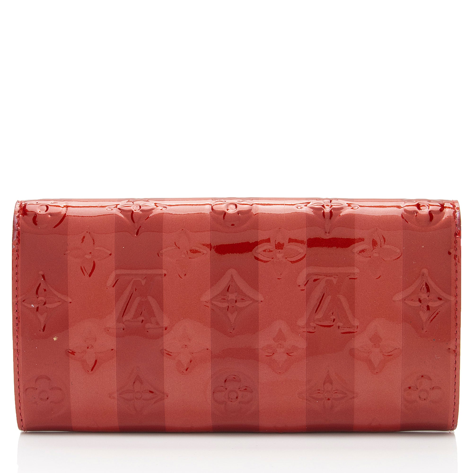 Louis Vuitton Limited Edition Monogram Vernis Rayures Sarah Wallet (SHF-td1Cfq)