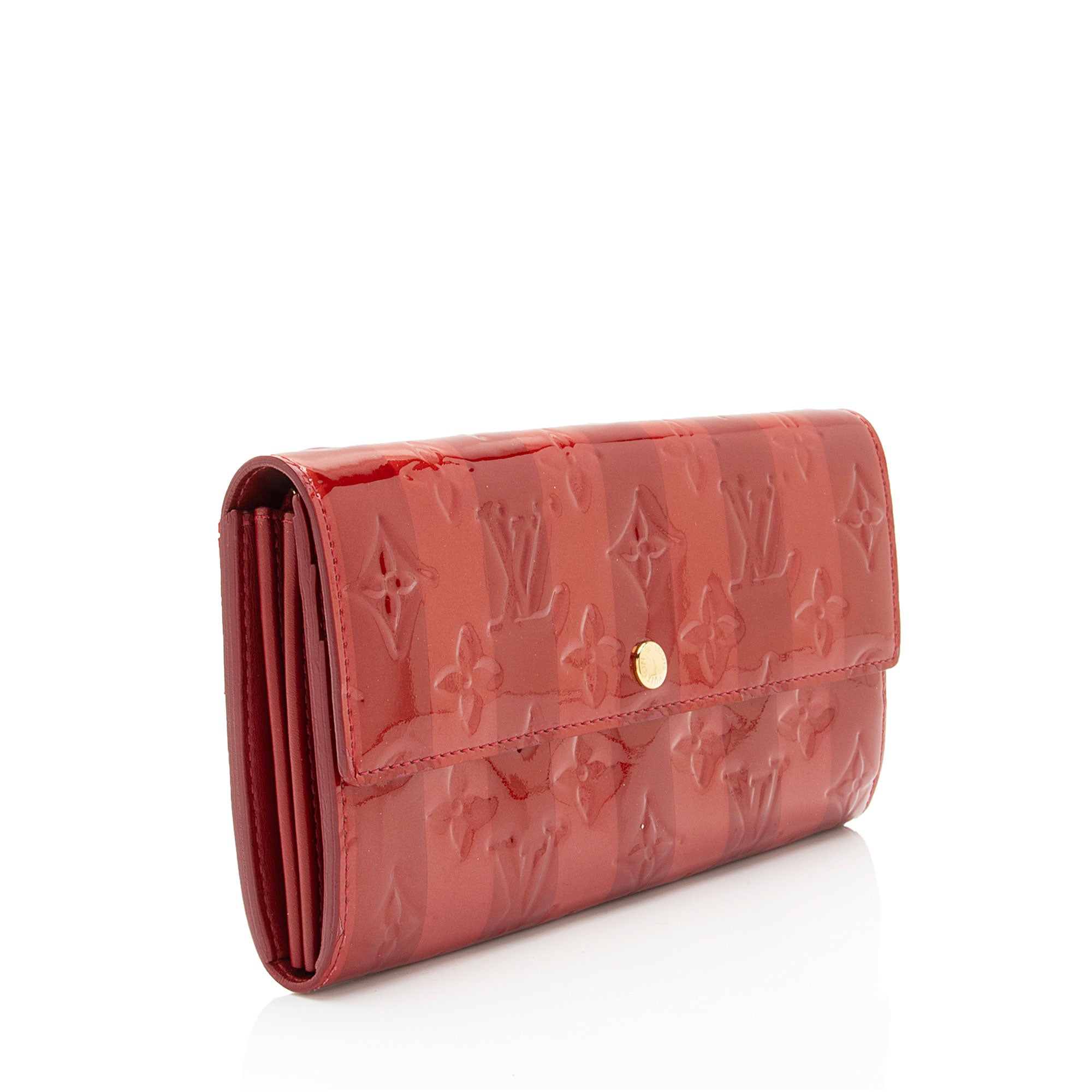 Louis Vuitton Limited Edition Monogram Vernis Rayures Sarah Wallet (SHF-td1Cfq)