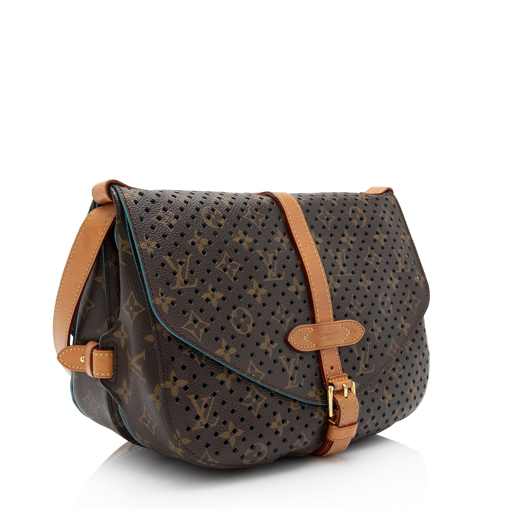 Louis Vuitton Limited Edition Perforated Monogram Canvas Saumur 30 Messenger Bag (SHF-TgFQYZ)