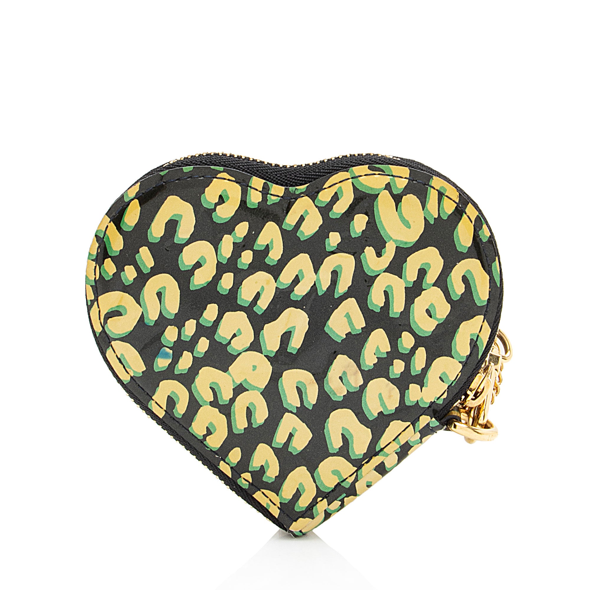 Louis Vuitton Limited Edition Stephen Sprouse Monogram Vernis Leopard Heart Coin Case